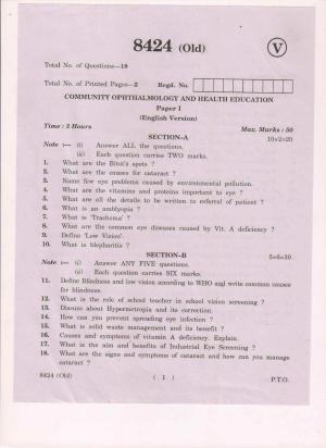 AP Inter 1st Year OT-I (Old)-8424 March-2019-Vocational Question Paper