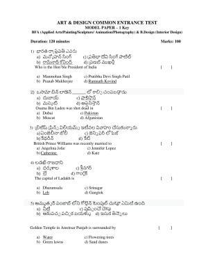 ADCET 2022 MODEL PAPER 1 KEY