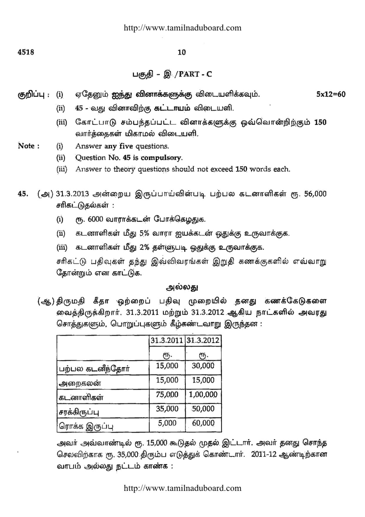 TN Class 12 Accountancy Question Papers Mar 2014 - Page 10