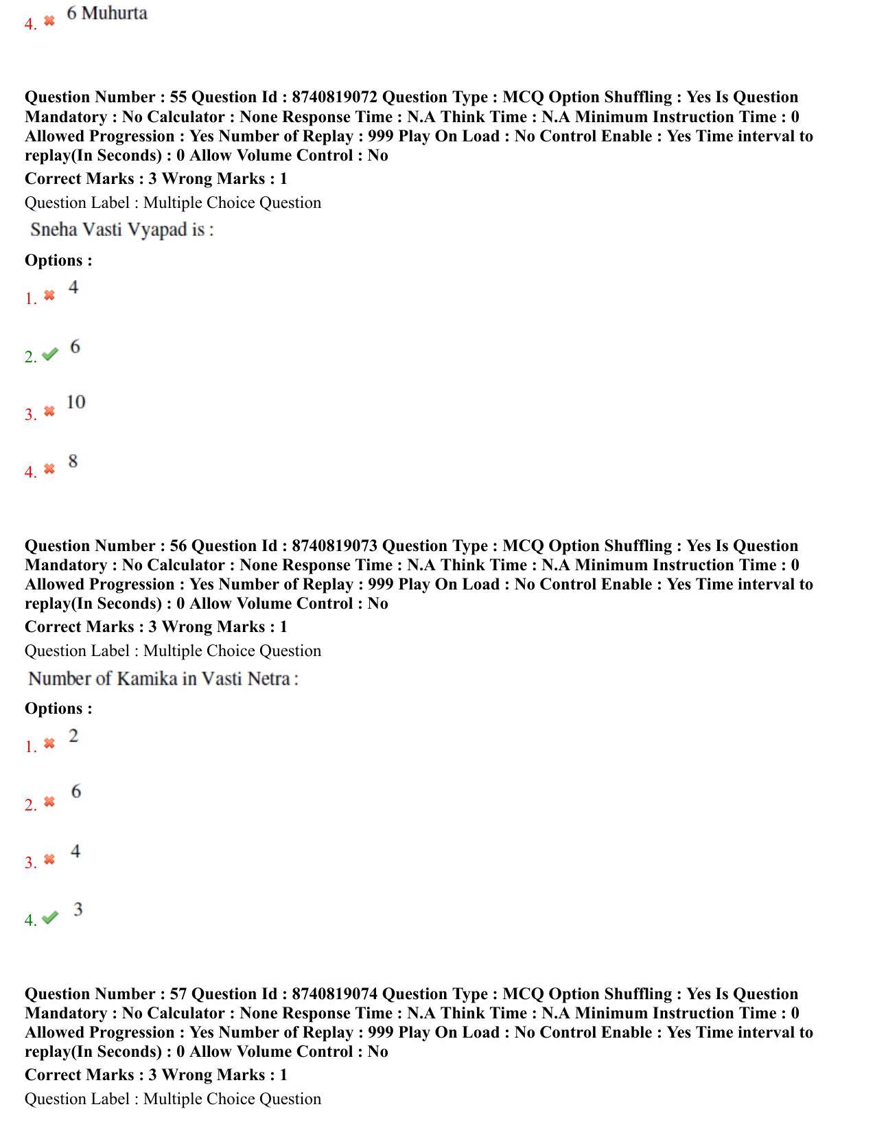 BHU RET Panchakarma 2021 Question Paper - Page 30