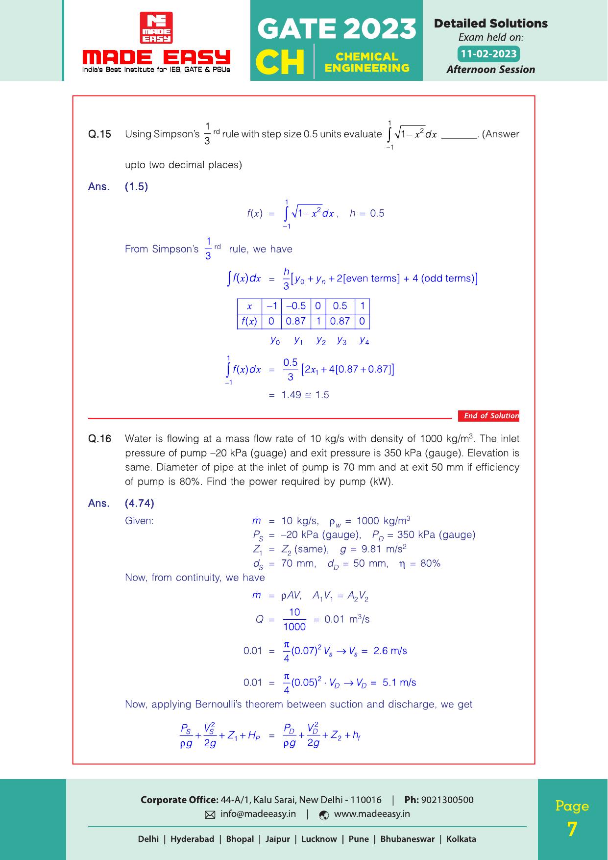 GATE 2023 Chemical Engineering (CH) Question Paper (Made Easy) - Page 10
