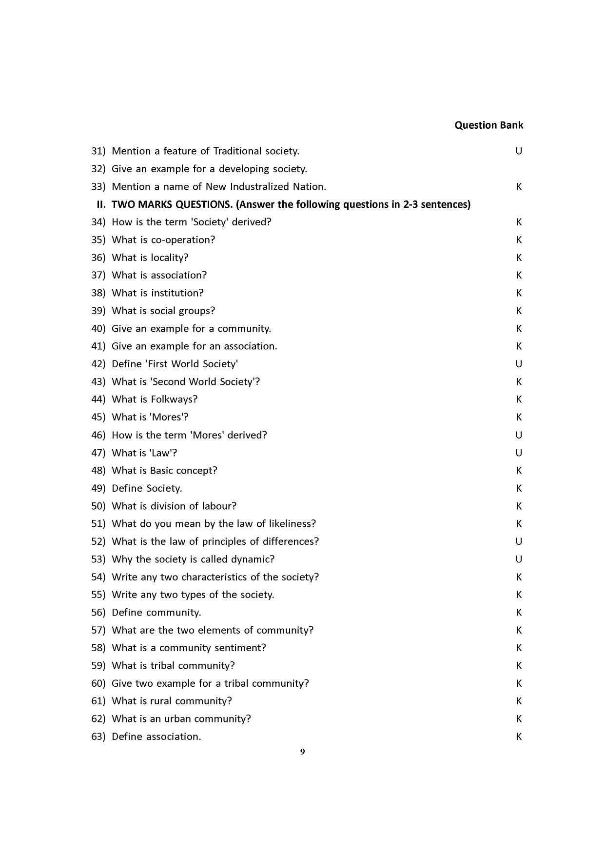 Karnataka 1st PUC Question Bank for Sociology - Page 17