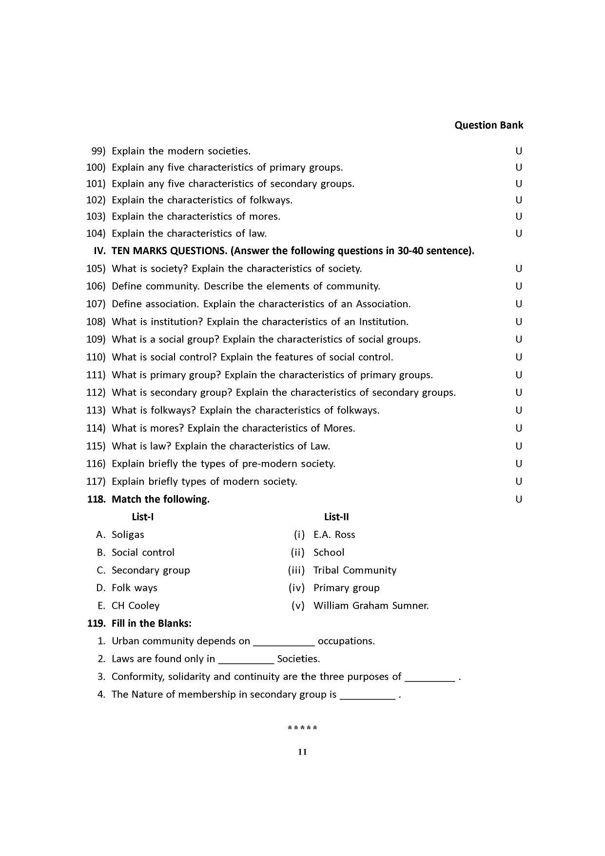 Karnataka 1st PUC Question Bank for Sociology - Page 19