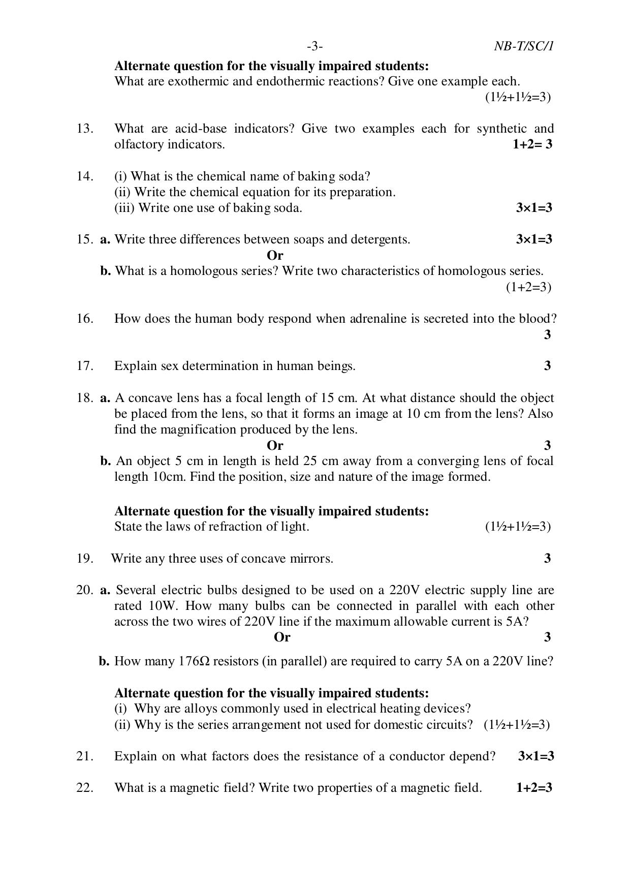 Nagaland Board NBSE Class 10 /  HSLC 2023 Question Paper (All Subjects) - Page 9
