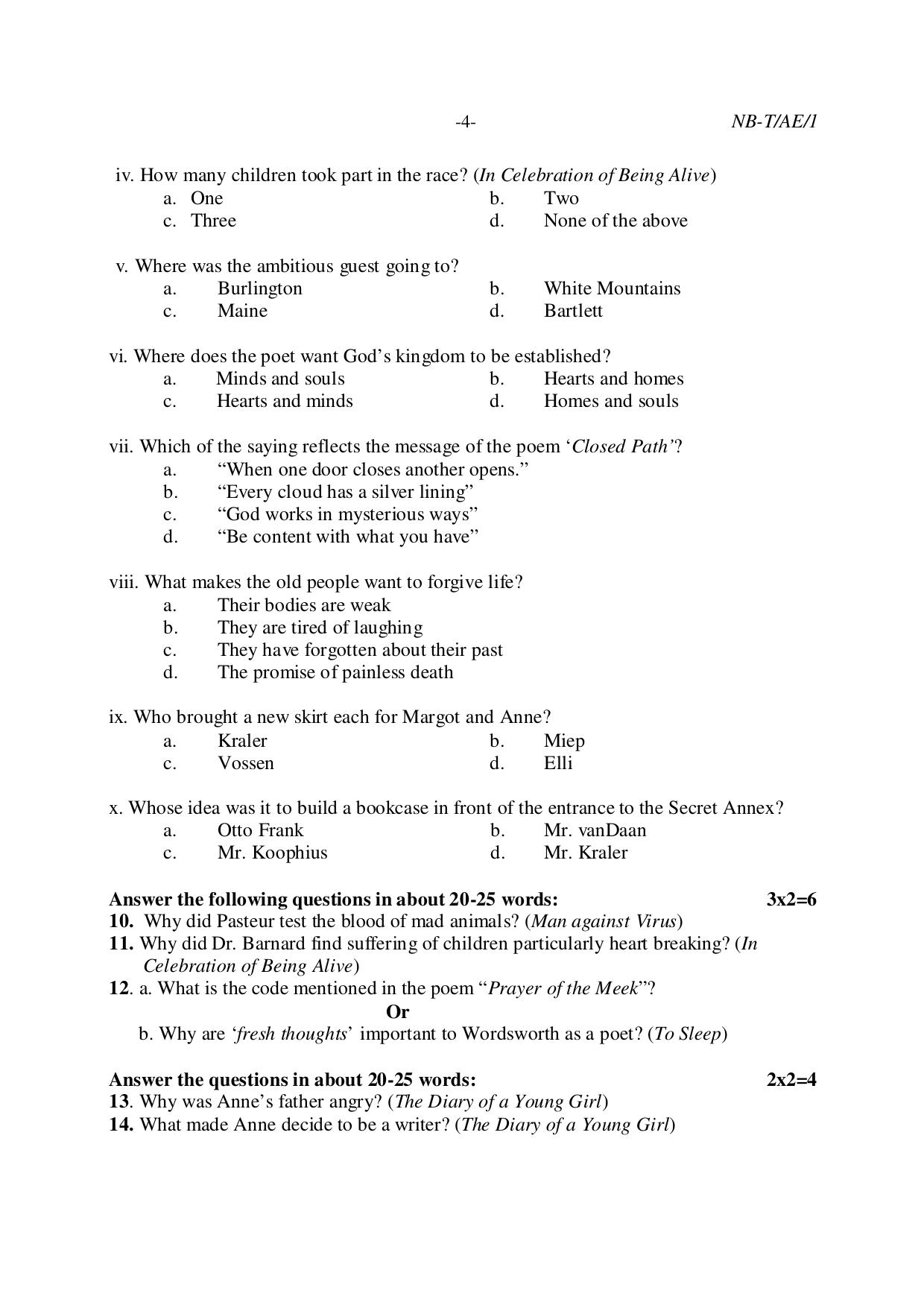 Nagaland Board NBSE Class 10 /  HSLC 2023 Question Paper (All Subjects) - Page 46