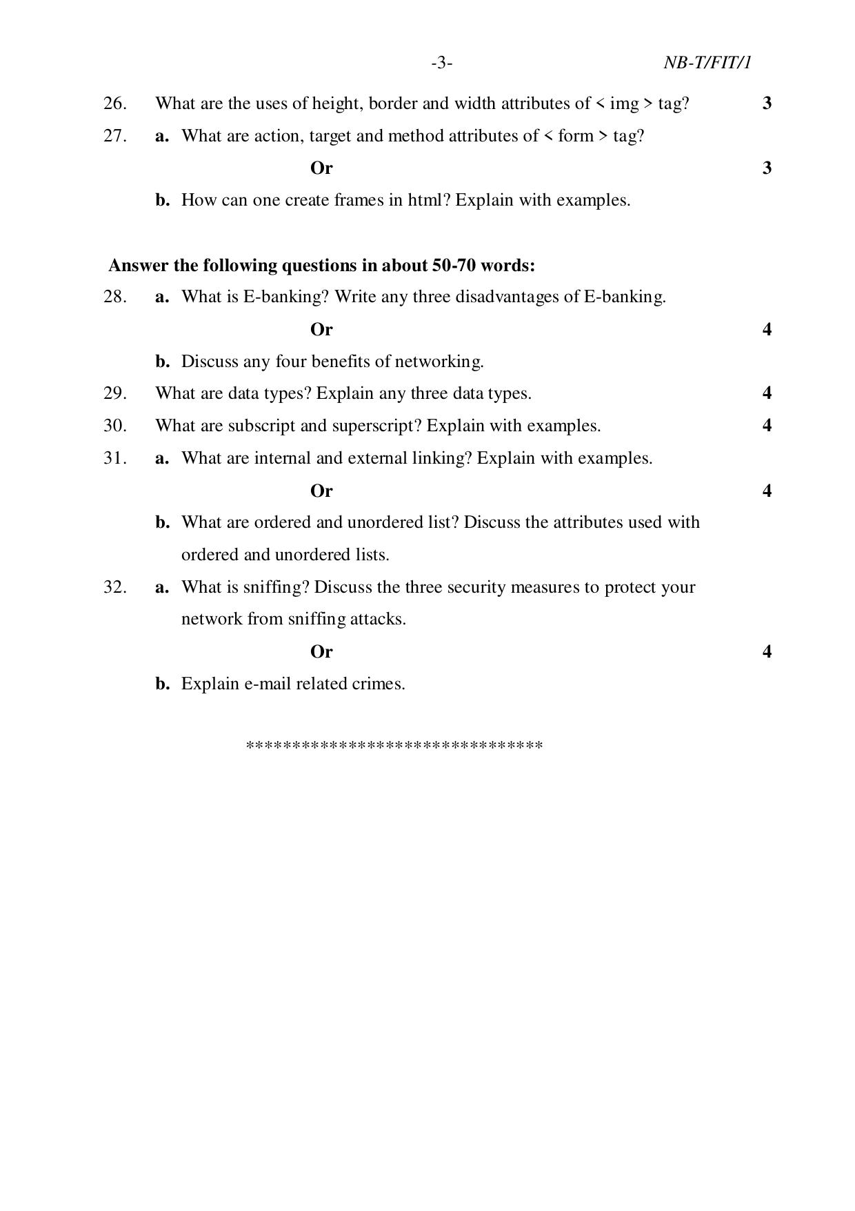Nagaland Board NBSE Class 10 /  HSLC 2023 Question Paper (All Subjects) - Page 61