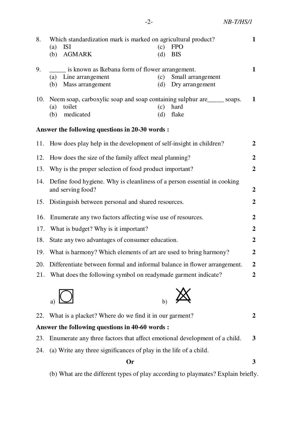Nagaland Board NBSE Class 10 /  HSLC 2023 Question Paper (All Subjects) - Page 70