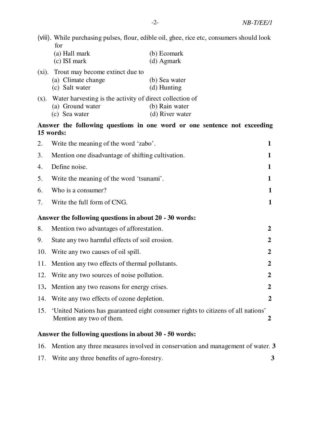 Nagaland Board NBSE Class 10 /  HSLC 2023 Question Paper (All Subjects) - Page 77