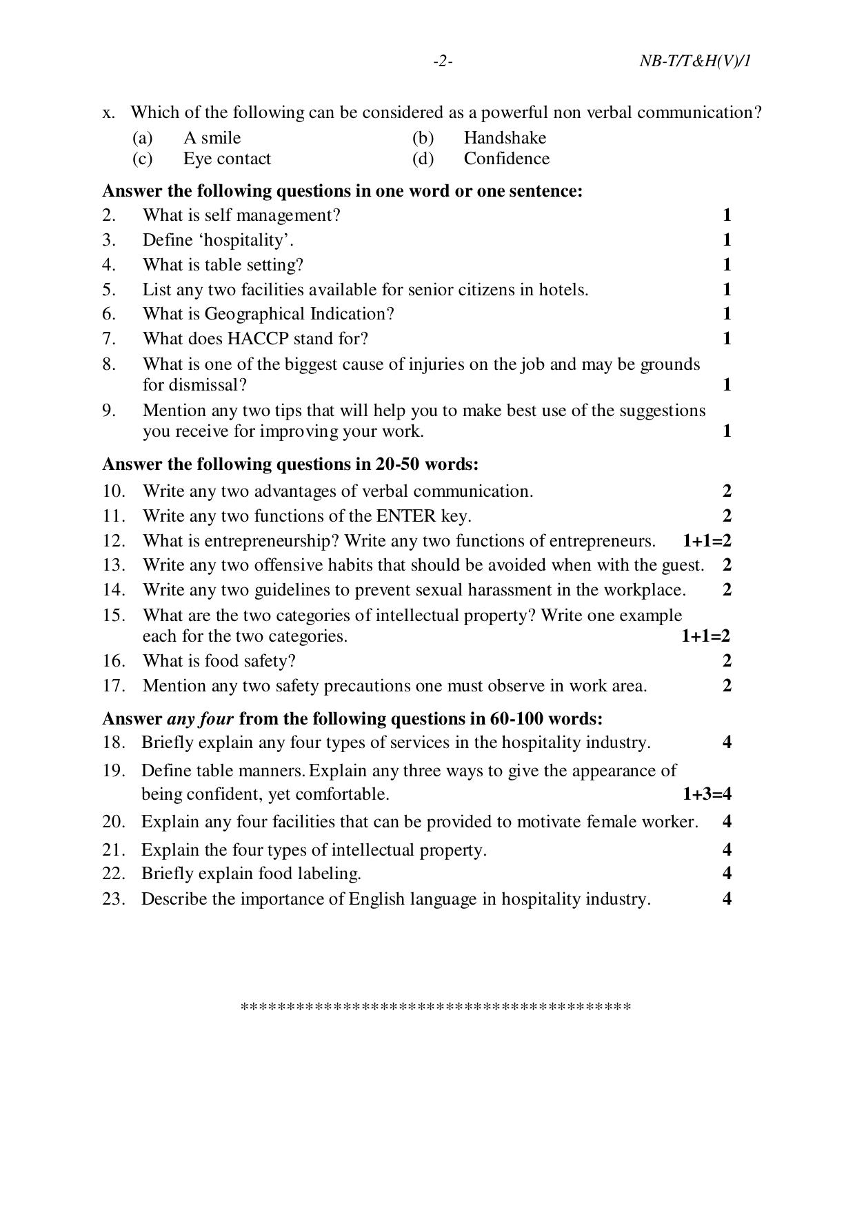 Nagaland Board NBSE Class 10 /  HSLC 2023 Question Paper (All Subjects) - Page 82