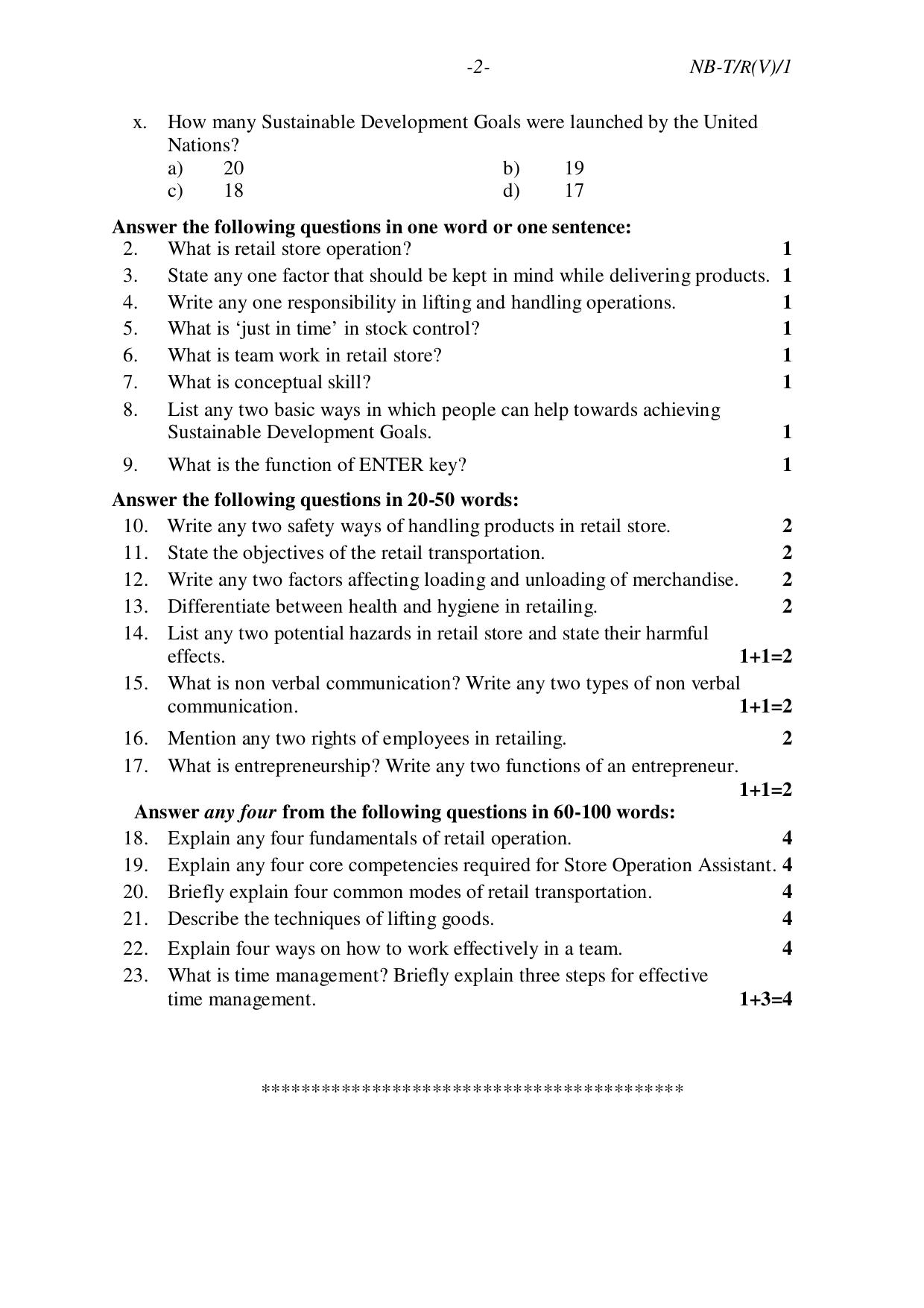 Nagaland Board NBSE Class 10 /  HSLC 2023 Question Paper (All Subjects) - Page 84