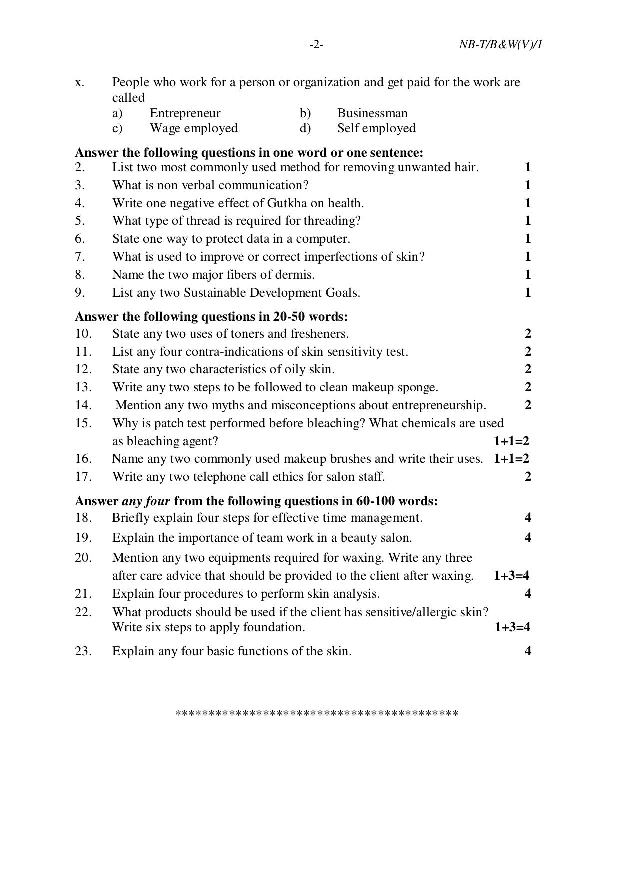 Nagaland Board NBSE Class 10 /  HSLC 2023 Question Paper (All Subjects) - Page 86