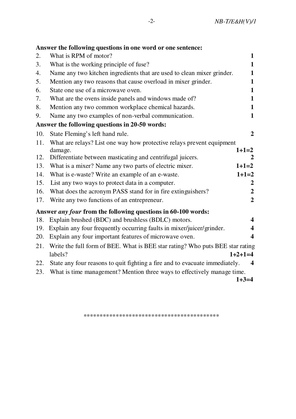 Nagaland Board NBSE Class 10 /  HSLC 2023 Question Paper (All Subjects) - Page 88
