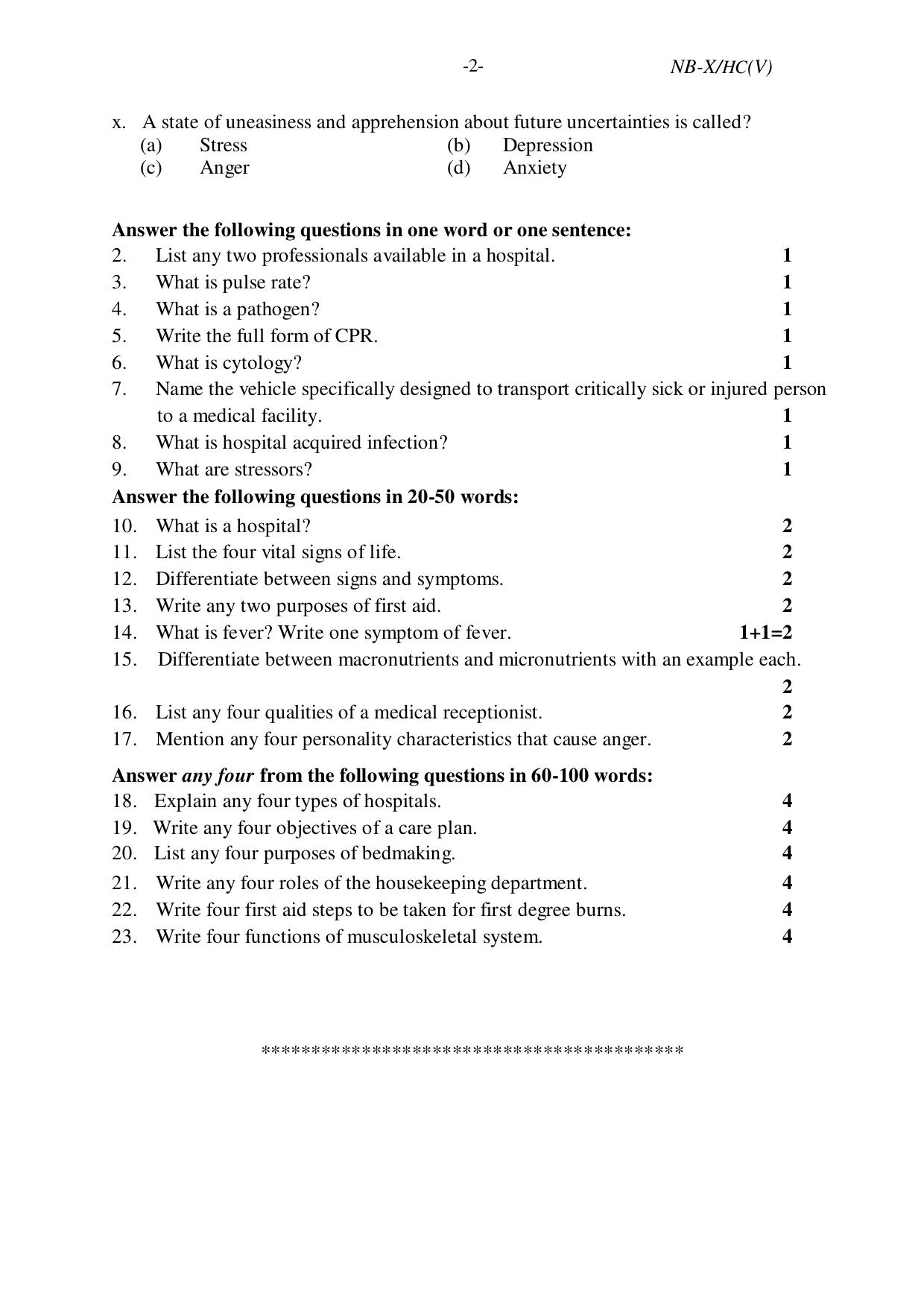 Nagaland Board NBSE Class 10 /  HSLC 2023 Question Paper (All Subjects) - Page 94