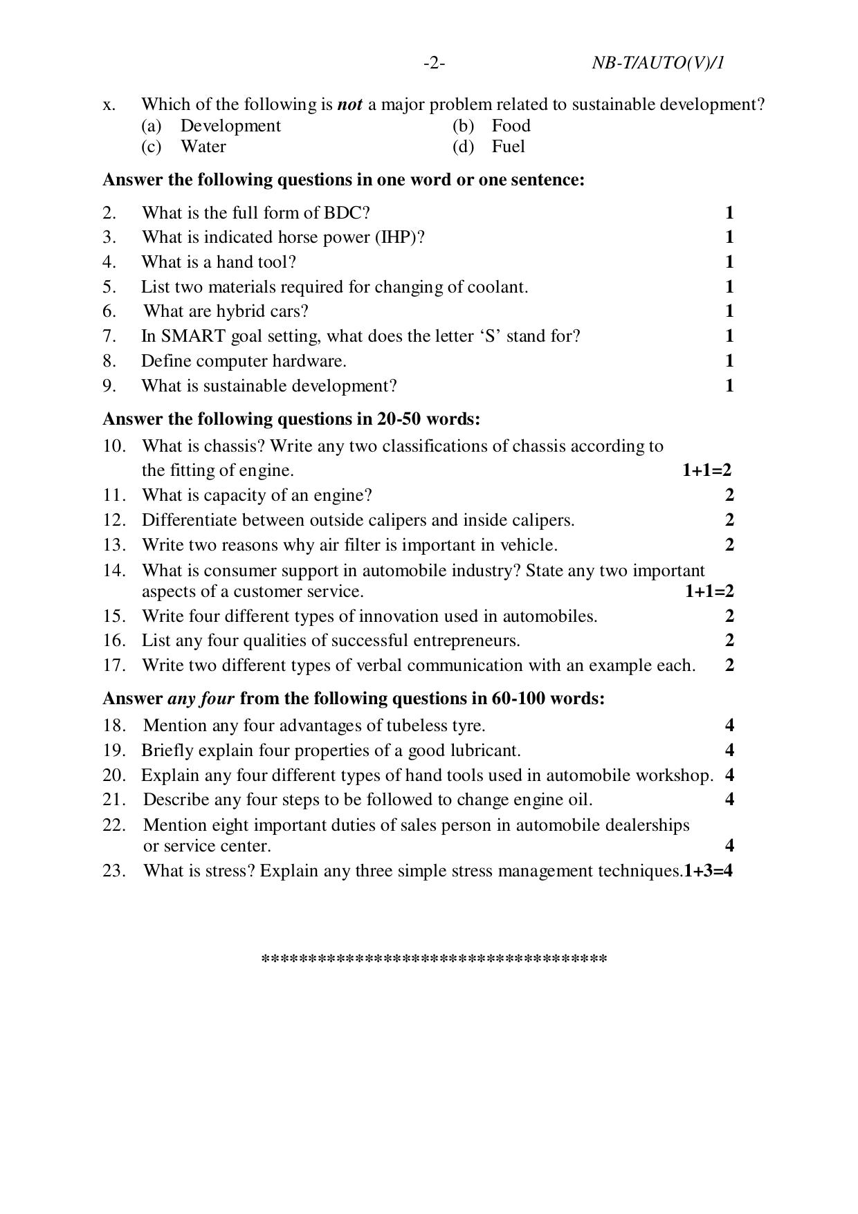 Nagaland Board NBSE Class 10 /  HSLC 2023 Question Paper (All Subjects) - Page 96