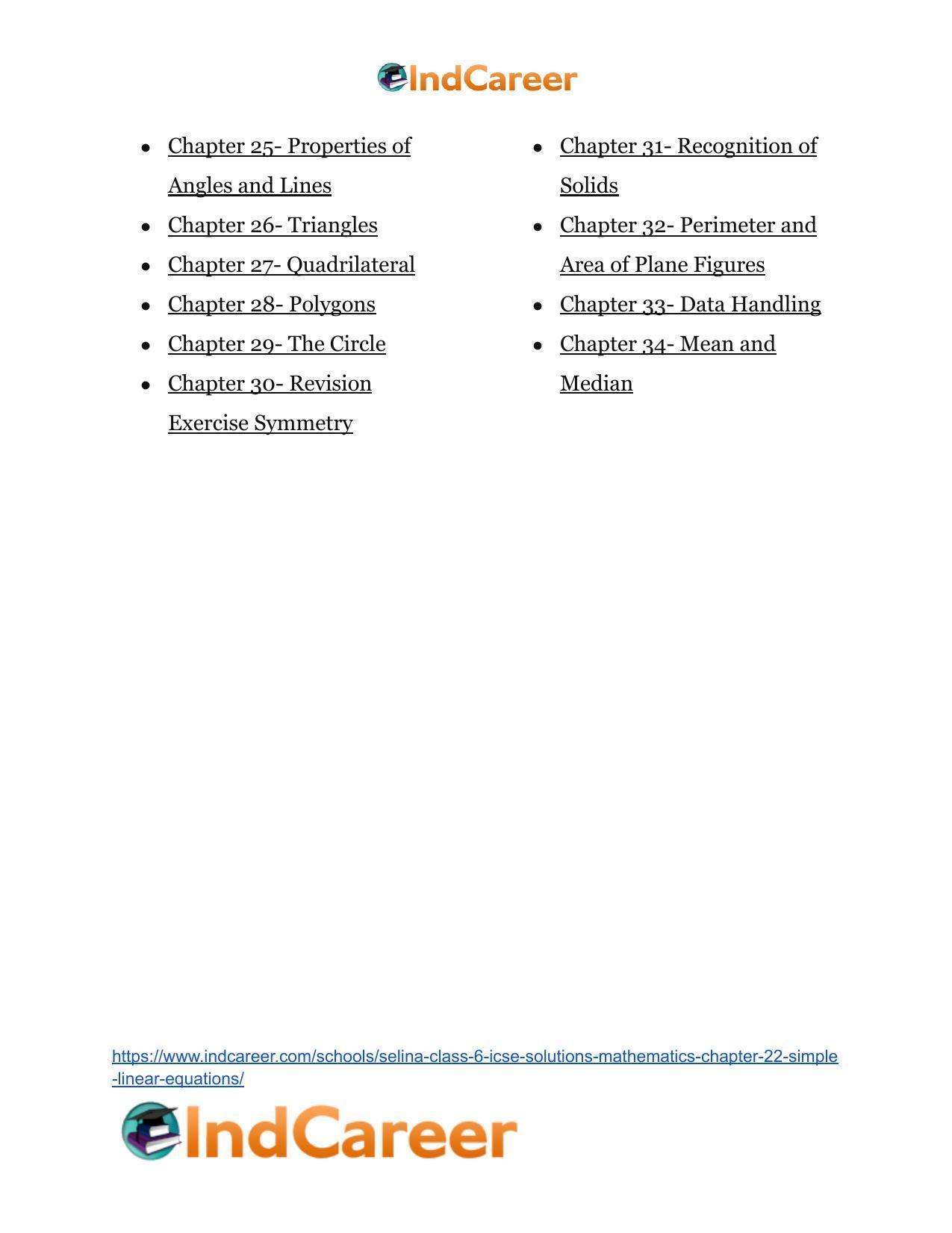 Selina Class 6 ICSE Solutions Mathematics : Chapter 22- Simple (Linear) Equations - Page 37