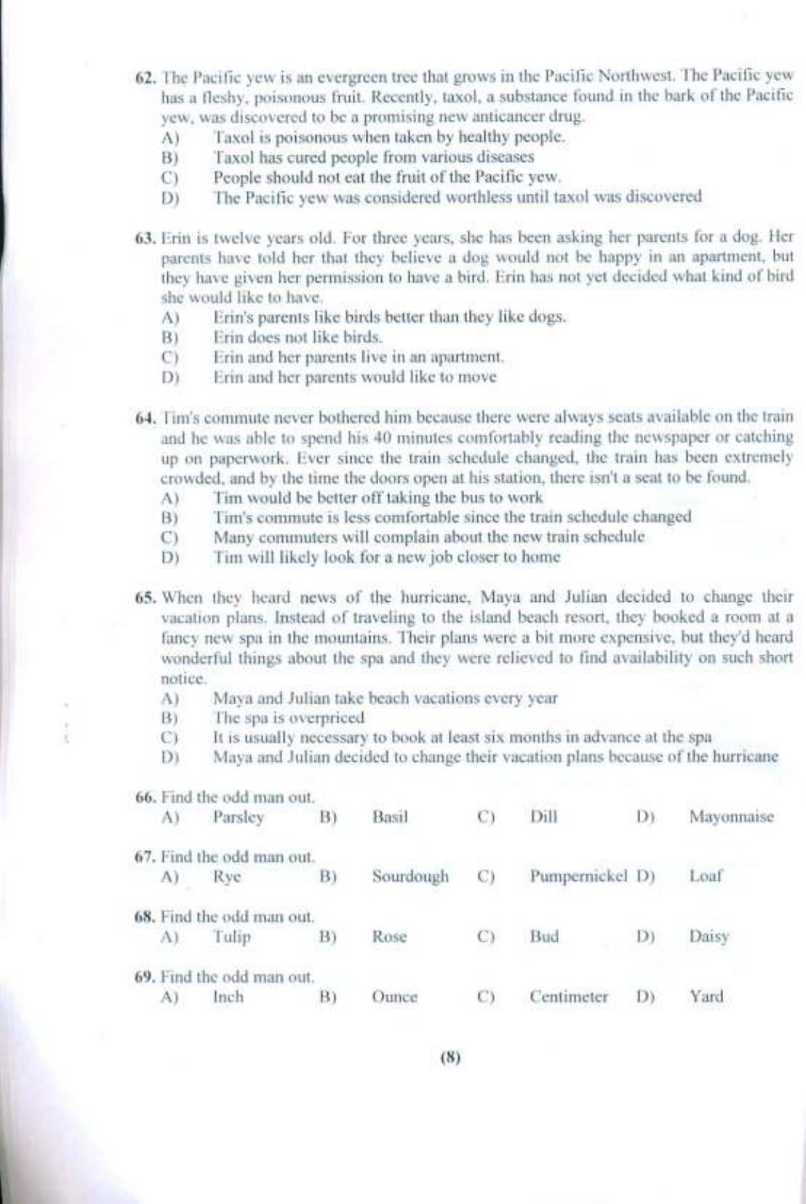 PU USOL MBA (Executive) Entrance Exam 2017 Question Booklet - Page 9