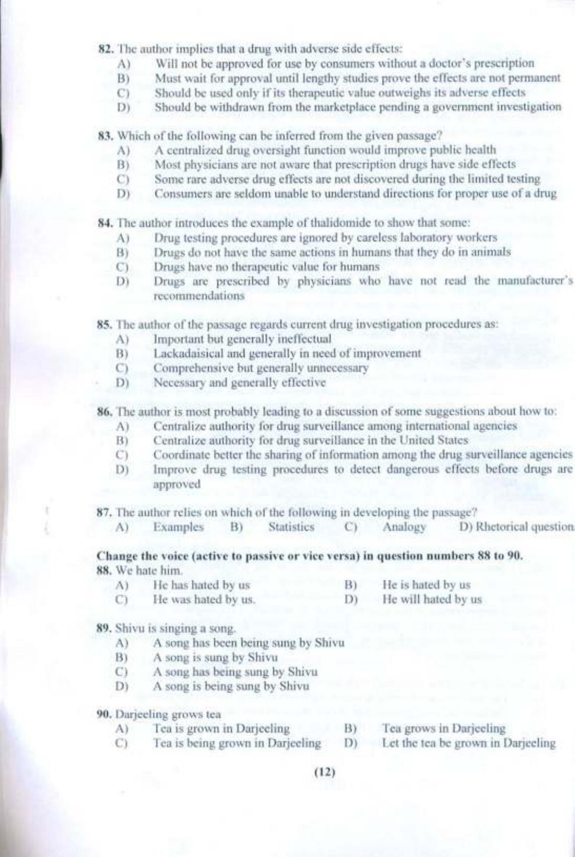 PU USOL MBA (Executive) Entrance Exam 2017 Question Booklet - Page 13
