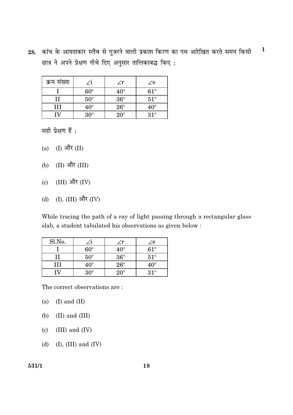 CBSE Class 10 NSQF 531 Science Set 1 2016 Question Paper - Page 18