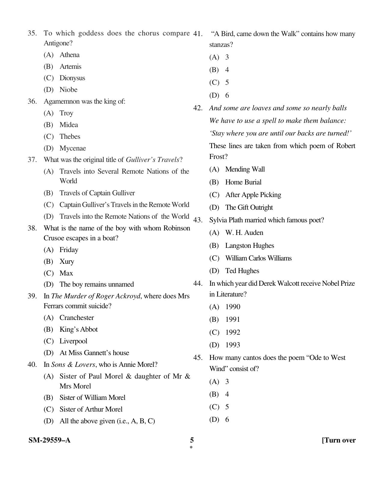 KUET 2024 M.A. English Honors Question Paper - Page 12