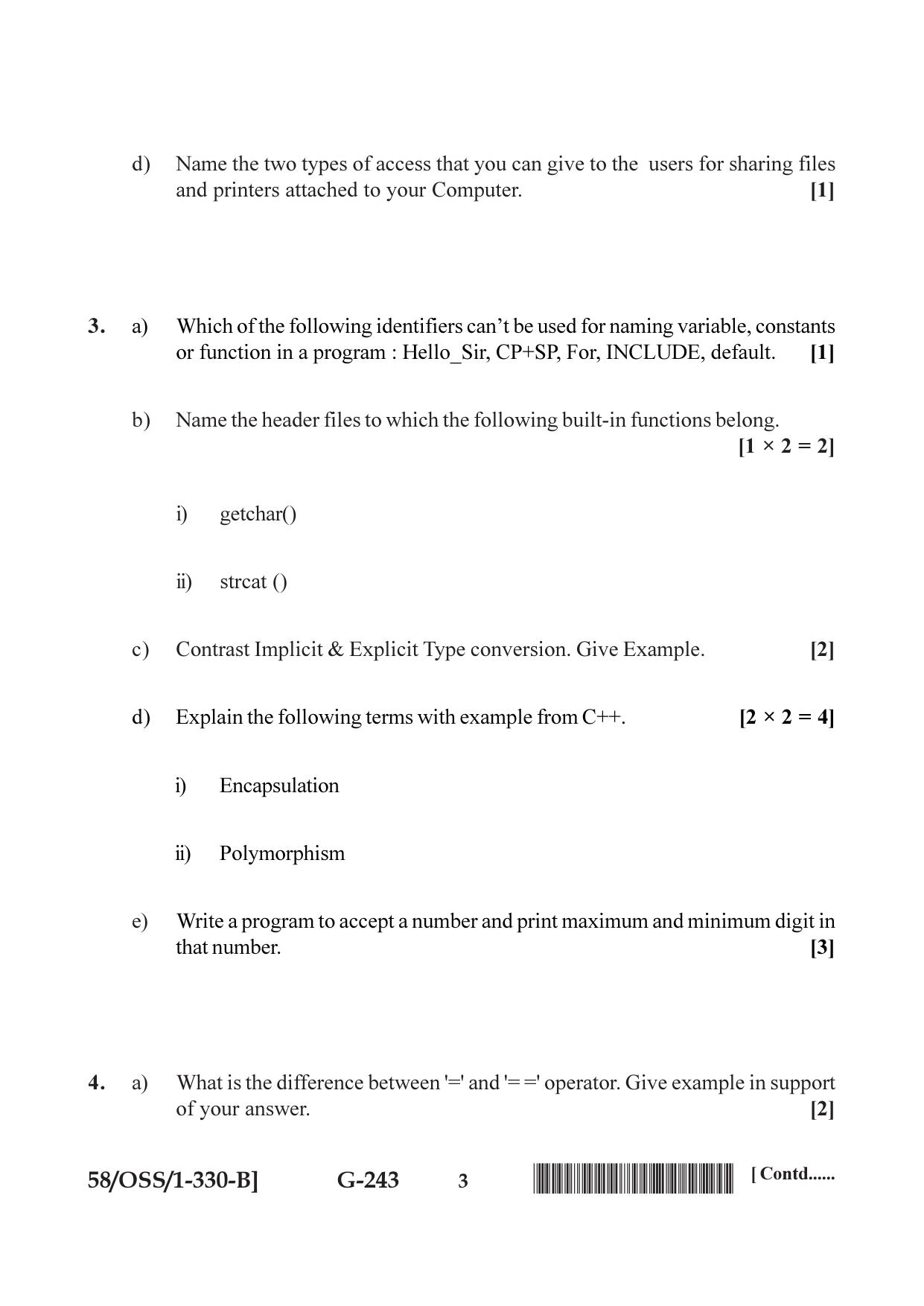 NIOS April 2019 Class 12 Computer Science (SET B) Question Paper - Page 3