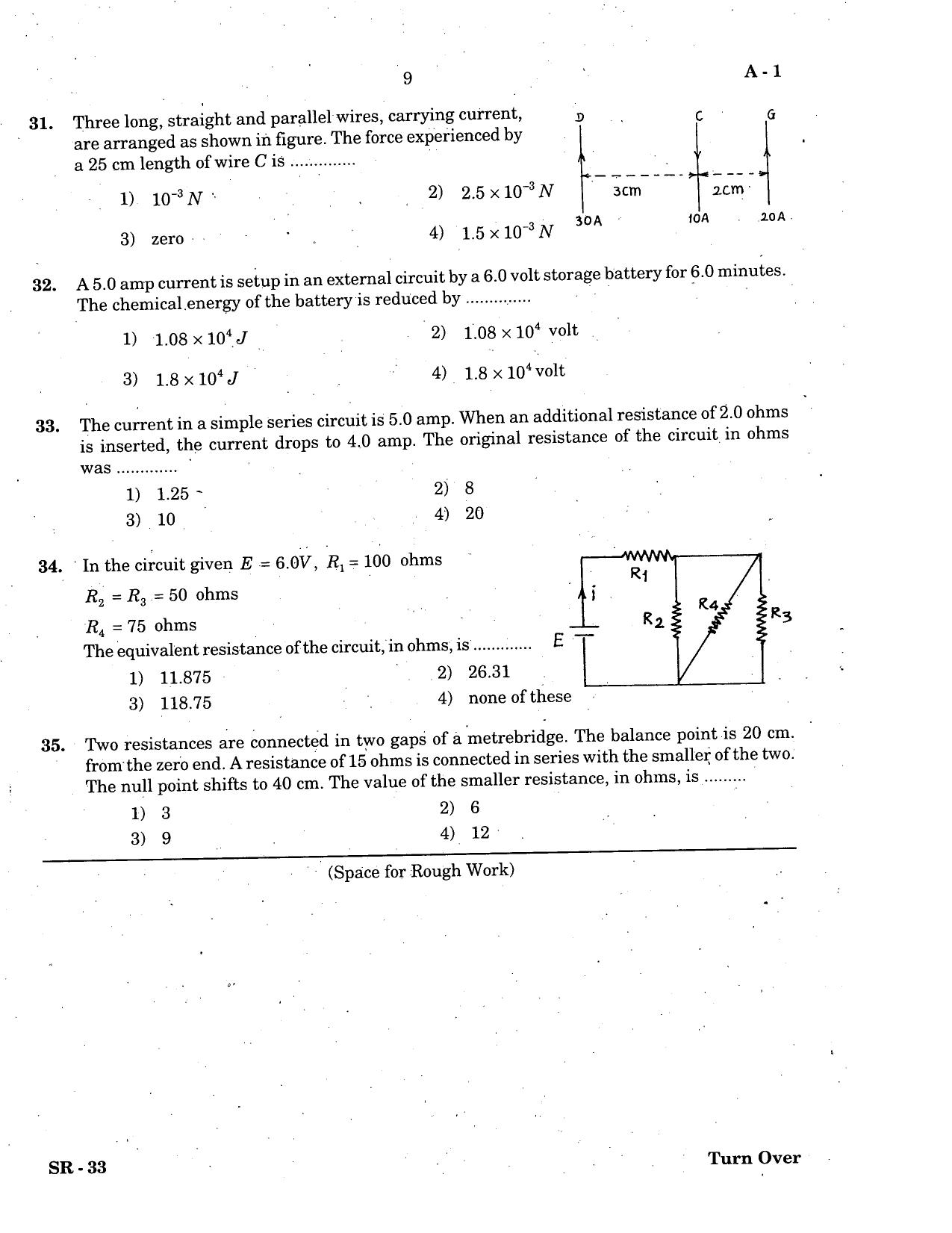 KCET Physics 2005 Question Papers - Page 9