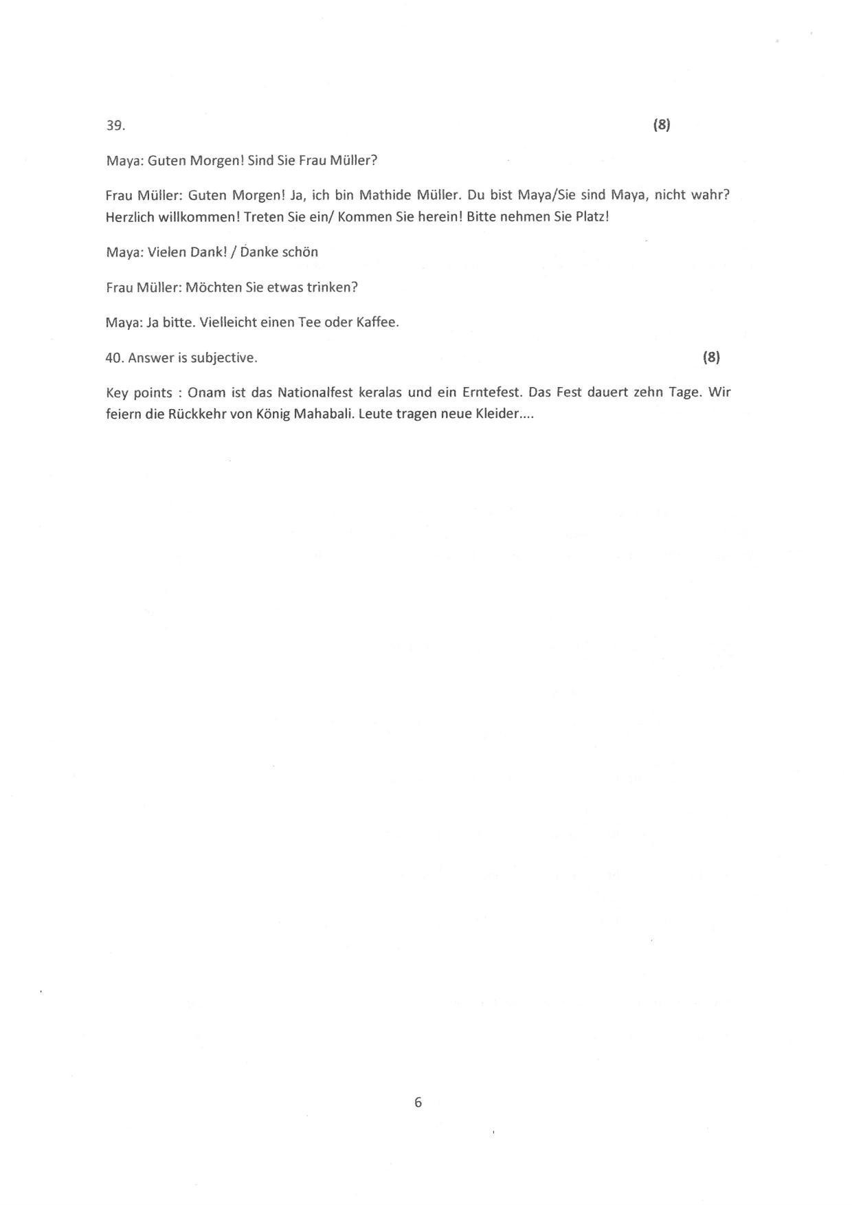 Kerala Plus One (Class 11th) Part-II German Answer Key 2021 - Page 6