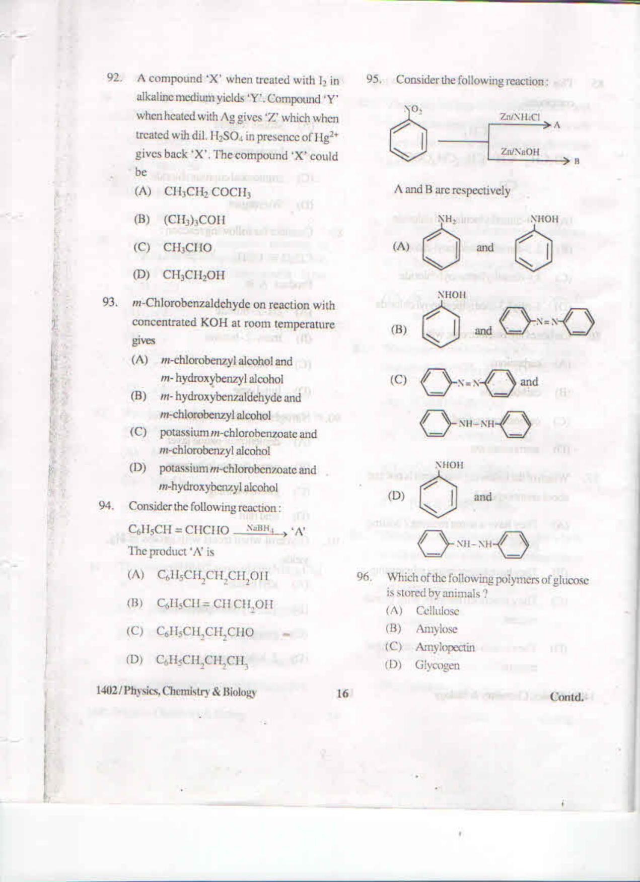 APJEE Physics, Chemistry & Biology 2015 Question Paper - Page 15