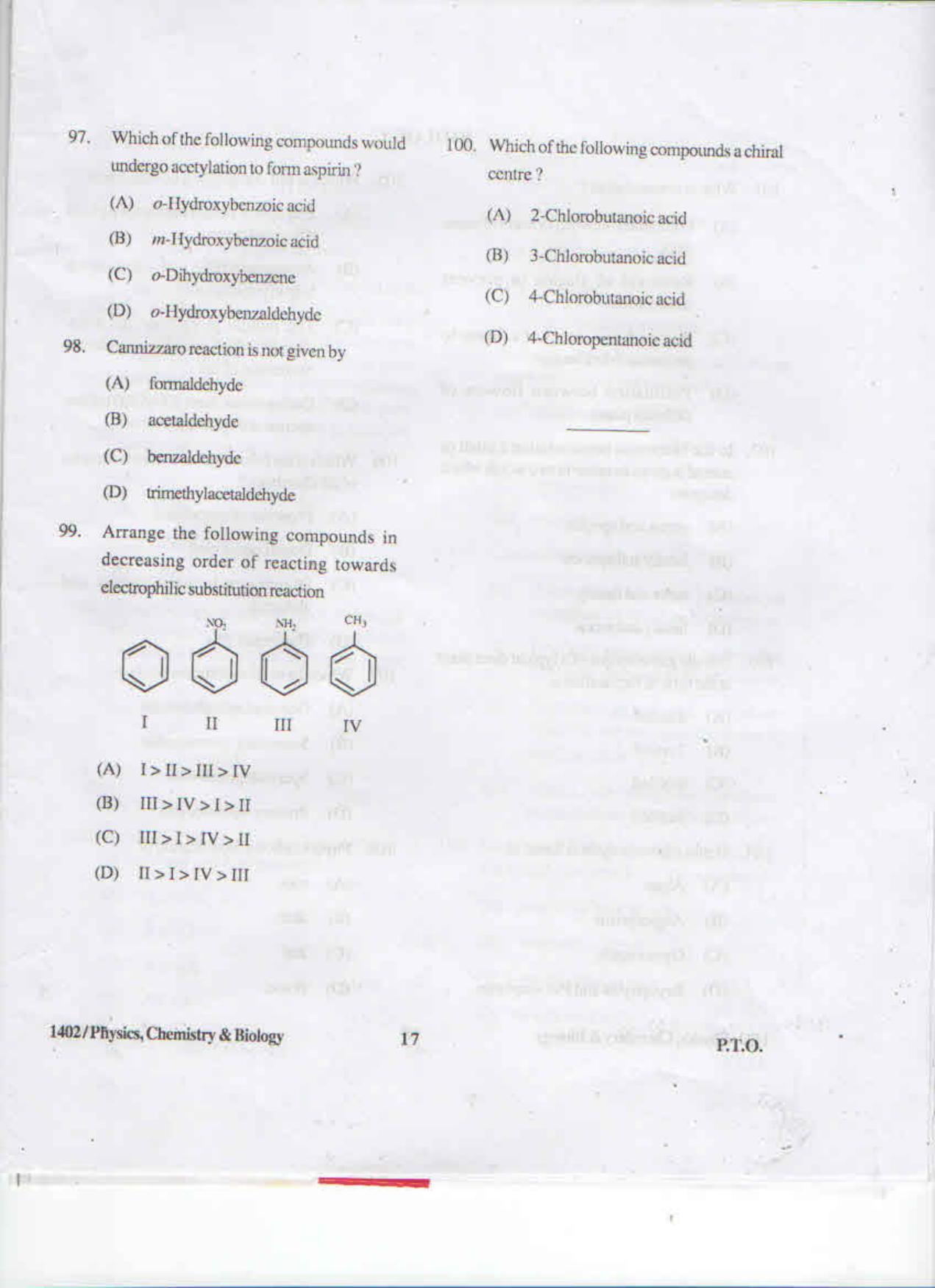 APJEE Physics, Chemistry & Biology 2015 Question Paper - Page 16