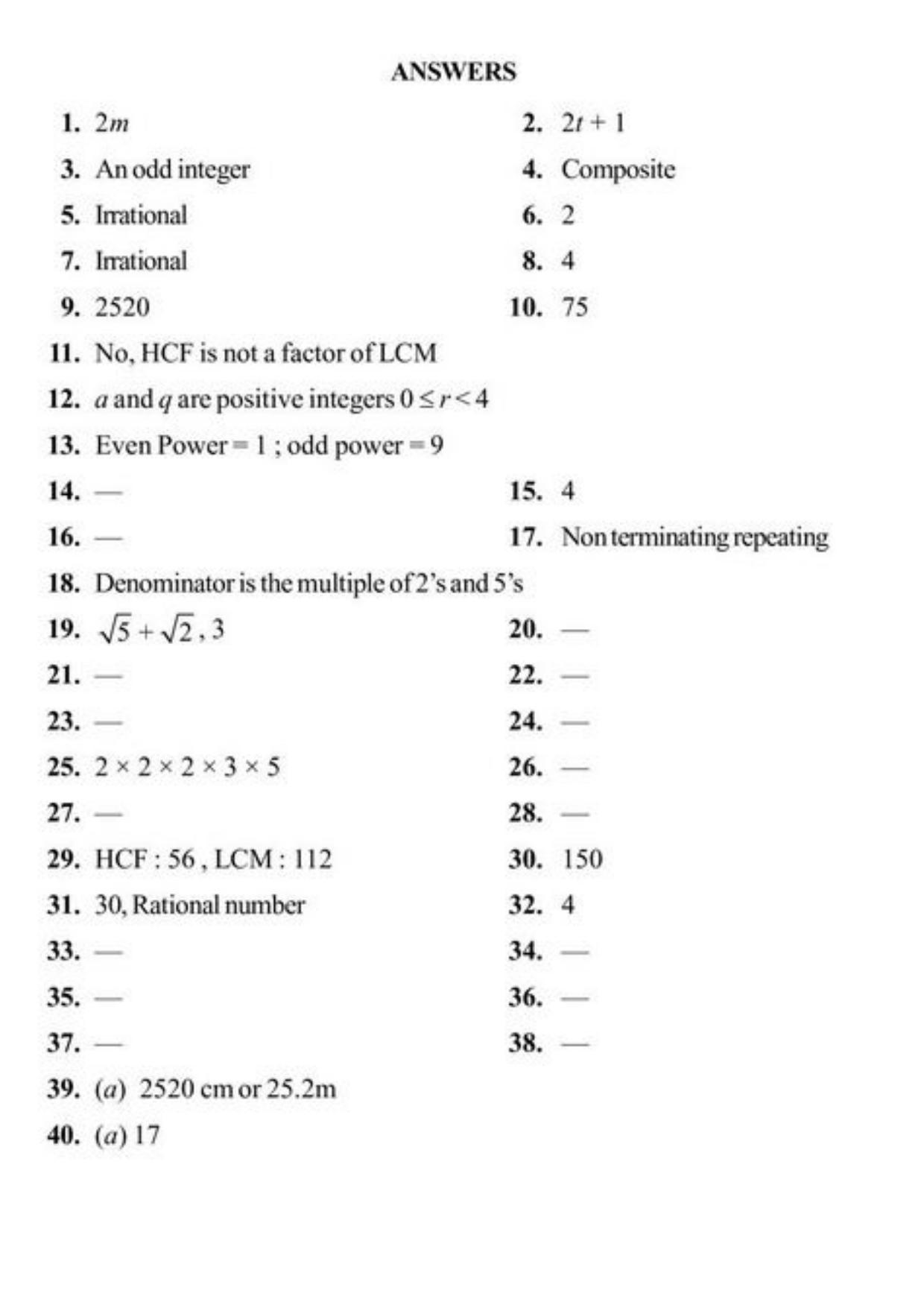 Class 10 Notes, Question & Practice Paper - Mathematics (Topic 1 : Real Numbers) - Page 7
