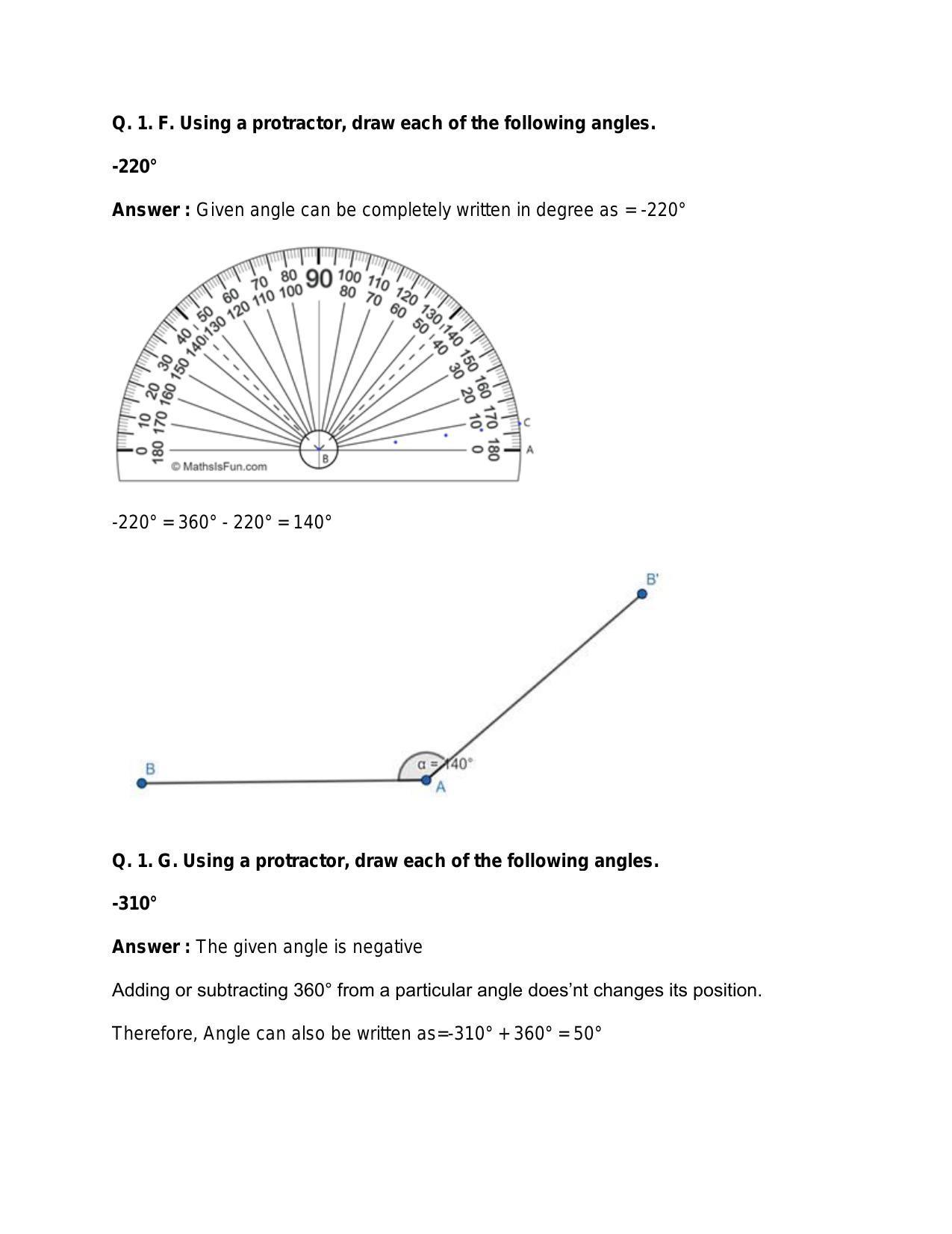 Chapter 14: Measurement of Angles: RS Aggarwal Class 11 Solutions  - Page 7