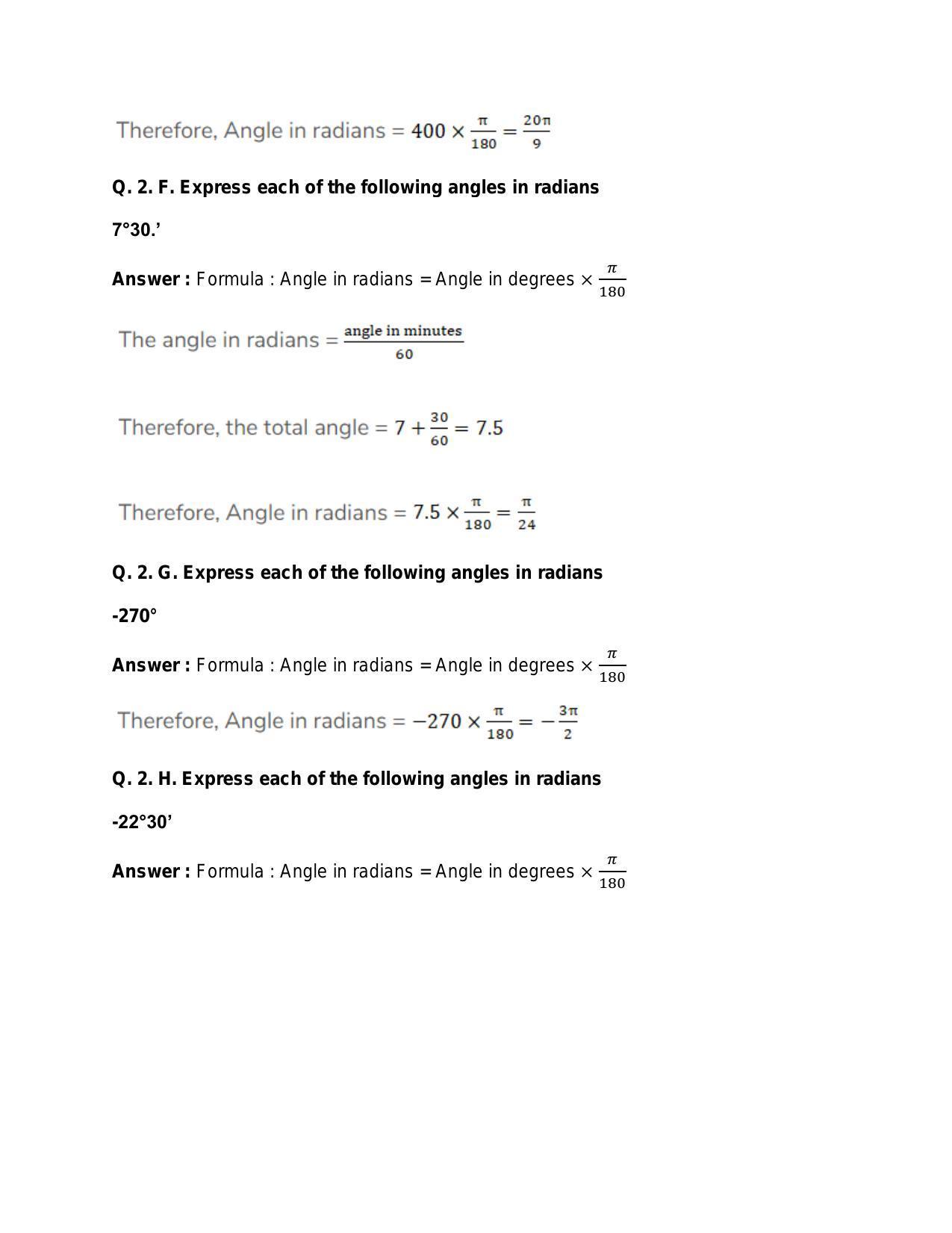 Chapter 14: Measurement of Angles: RS Aggarwal Class 11 Solutions  - Page 11