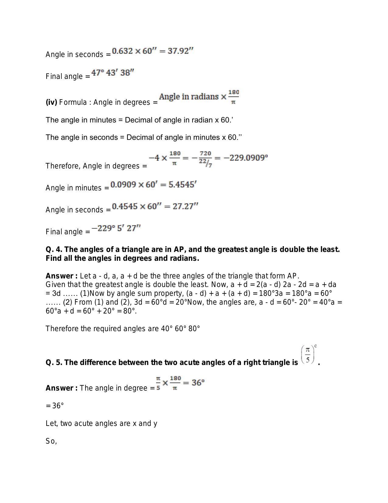 Chapter 14: Measurement of Angles: RS Aggarwal Class 11 Solutions  - Page 13