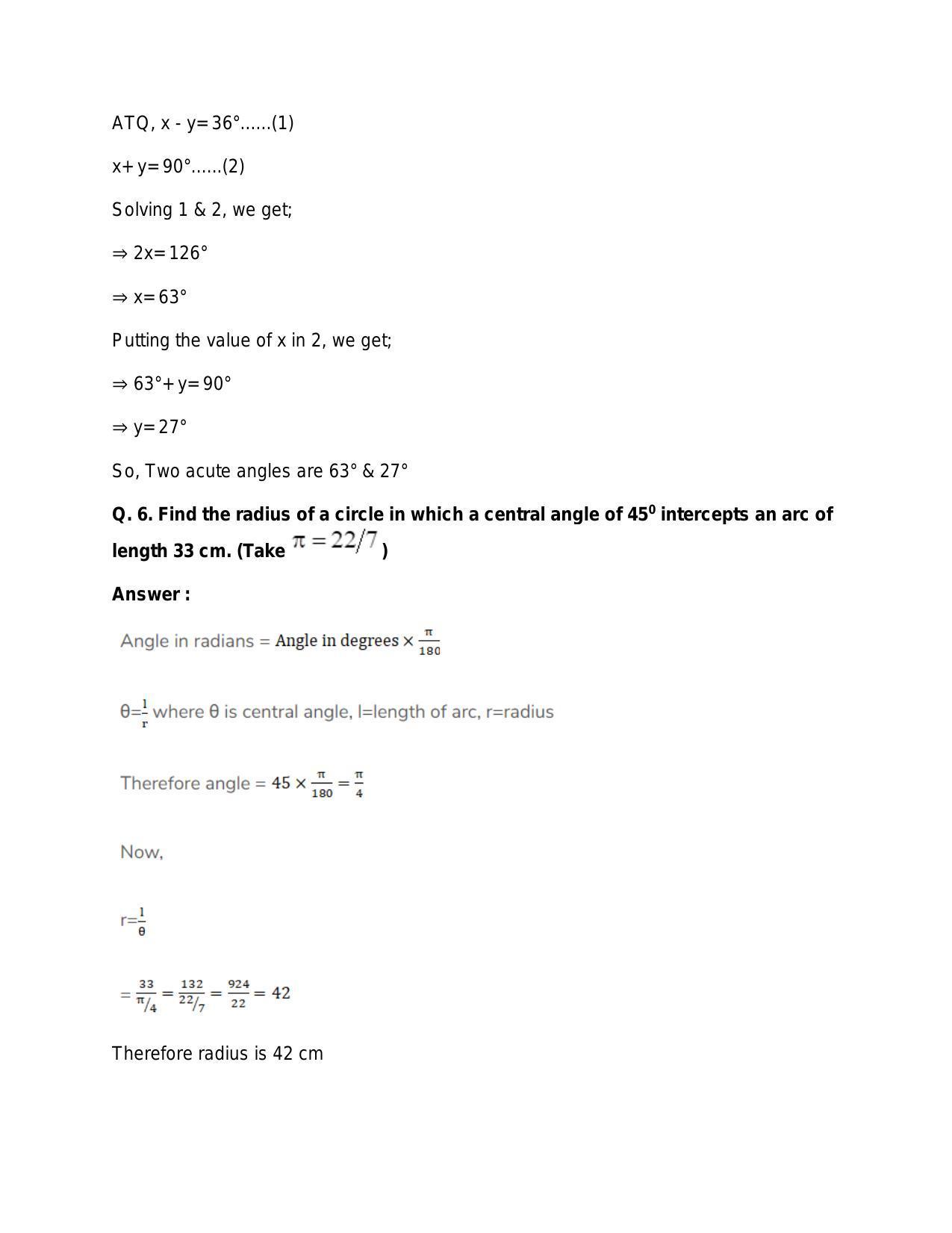 Chapter 14: Measurement of Angles: RS Aggarwal Class 11 Solutions  - Page 14