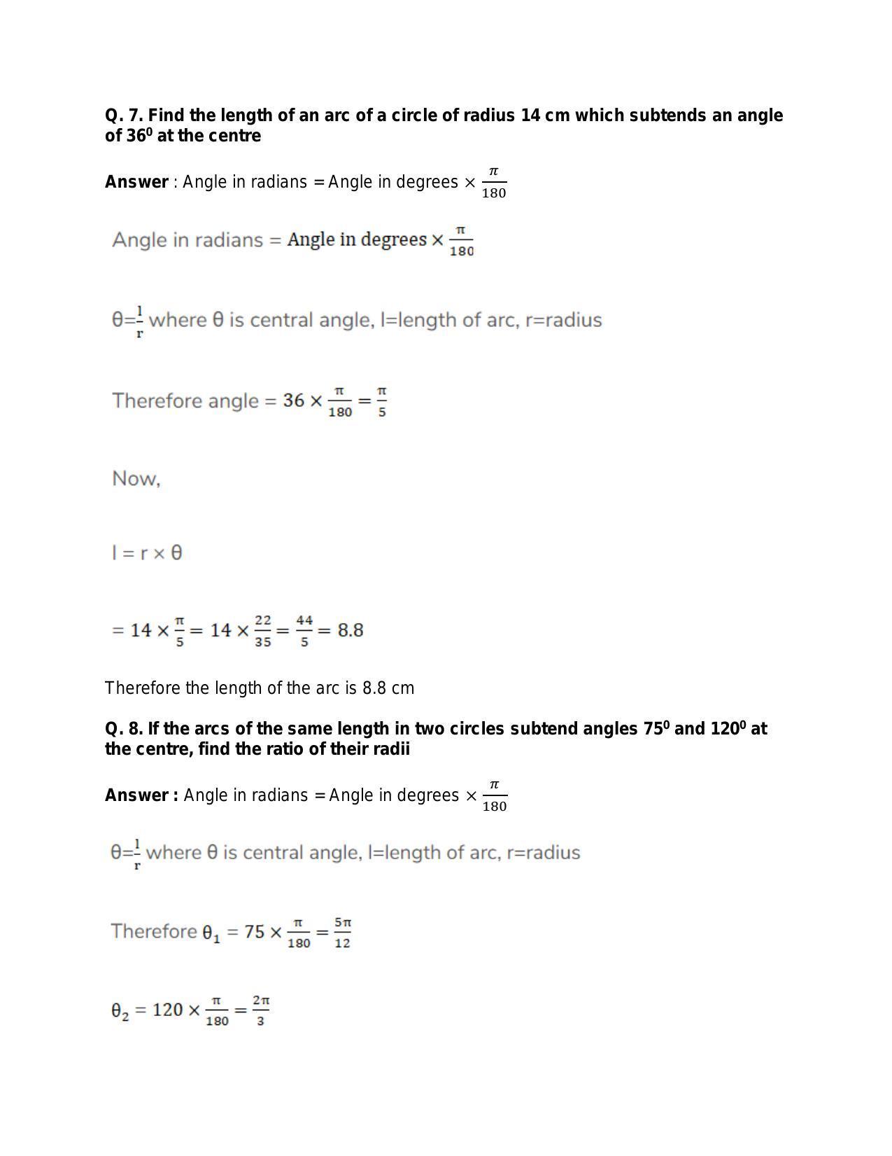 Chapter 14: Measurement of Angles: RS Aggarwal Class 11 Solutions  - Page 15