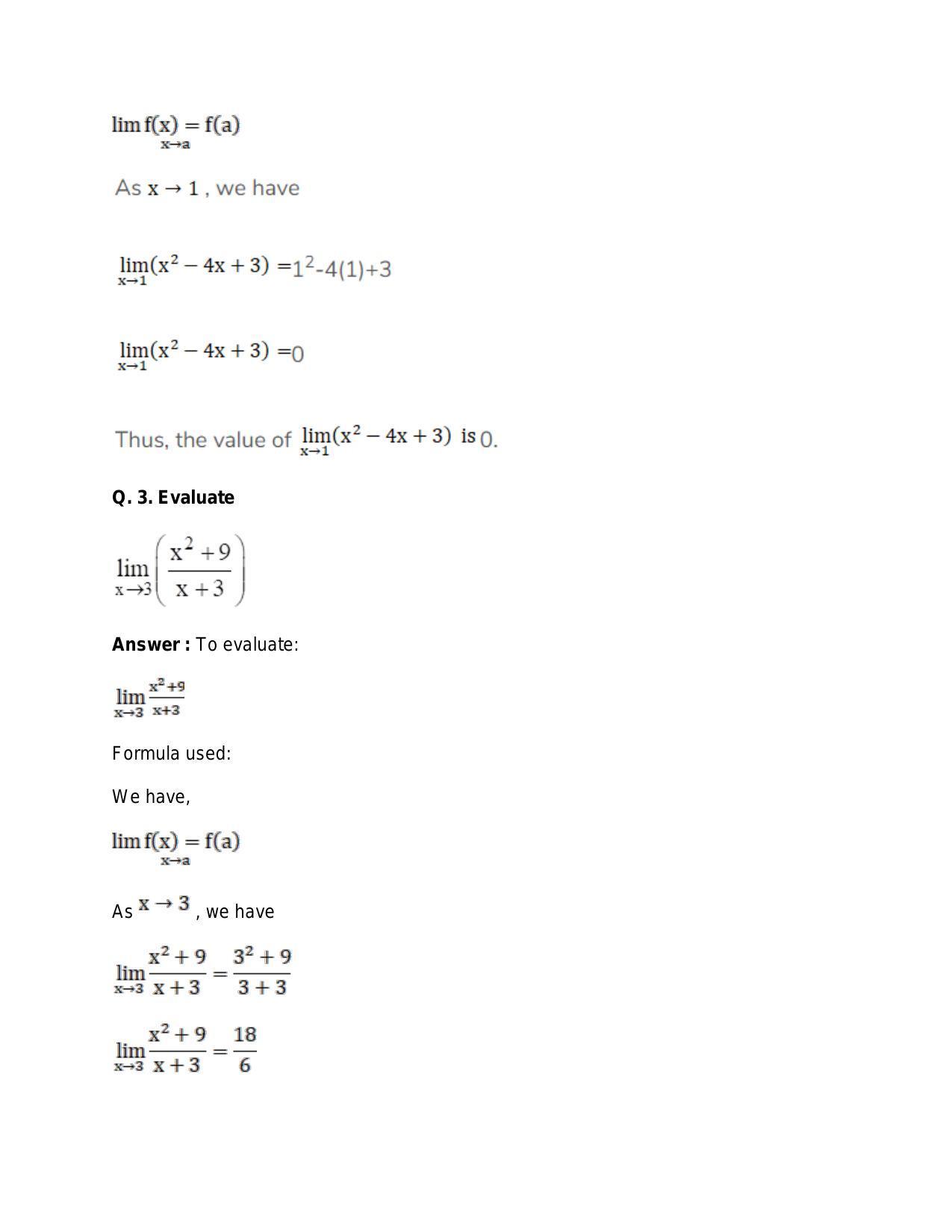 Chapter 27: Limits: RS Aggarwal Class 11 Solutions  - Page 2