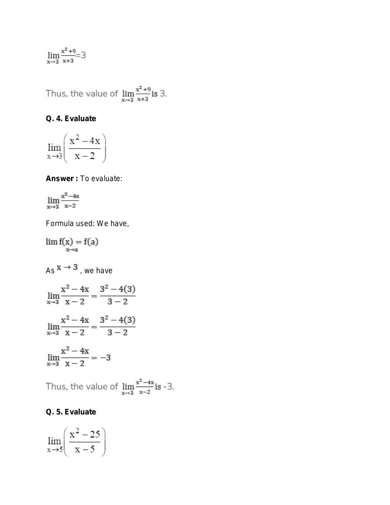 Chapter 27: Limits: RS Aggarwal Class 11 Solutions  - Page 3