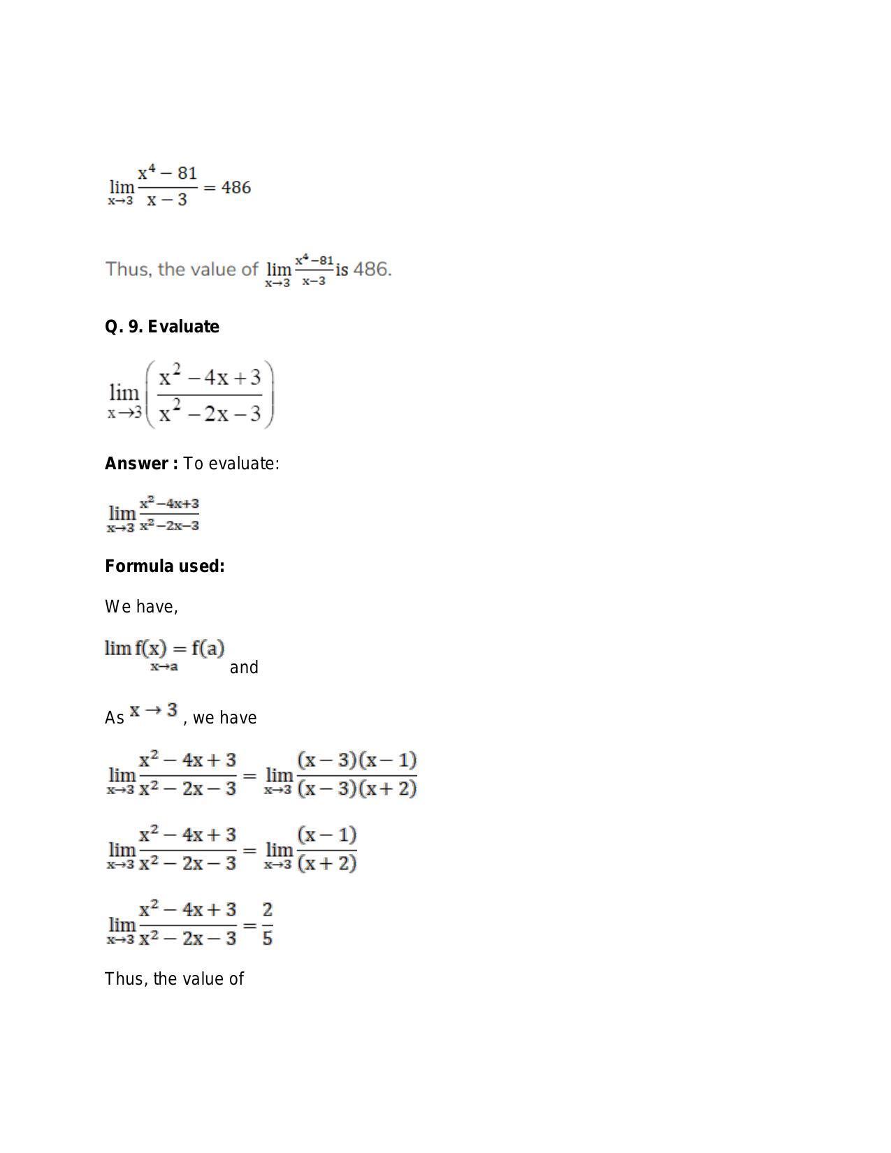 Chapter 27: Limits: RS Aggarwal Class 11 Solutions  - Page 8