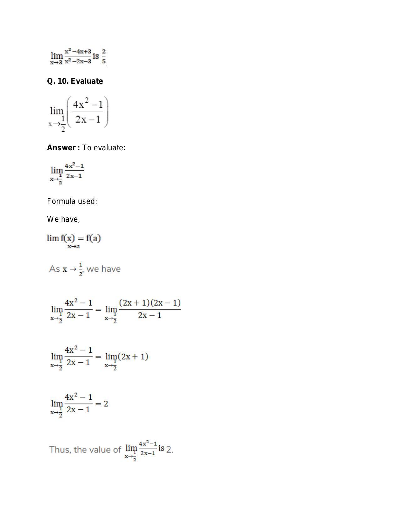 Chapter 27: Limits: RS Aggarwal Class 11 Solutions  - Page 9