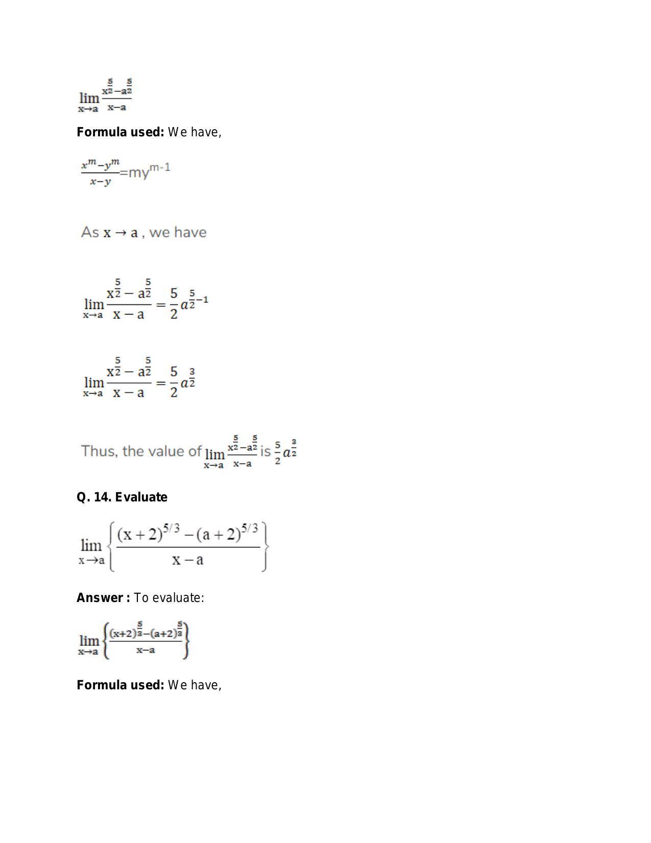 Chapter 27: Limits: RS Aggarwal Class 11 Solutions  - Page 12