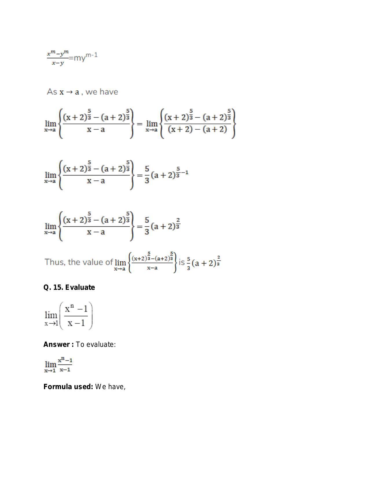 Chapter 27: Limits: RS Aggarwal Class 11 Solutions  - Page 13