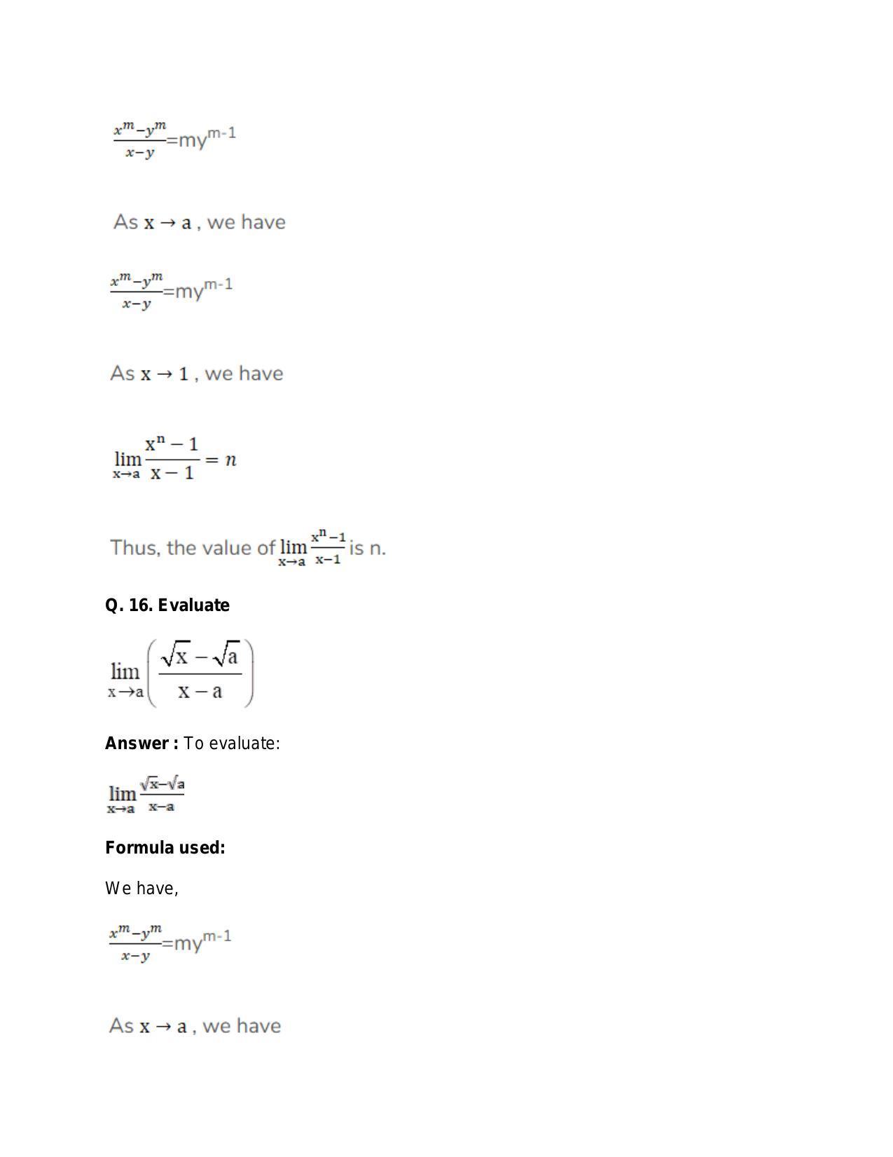 Chapter 27: Limits: RS Aggarwal Class 11 Solutions  - Page 14