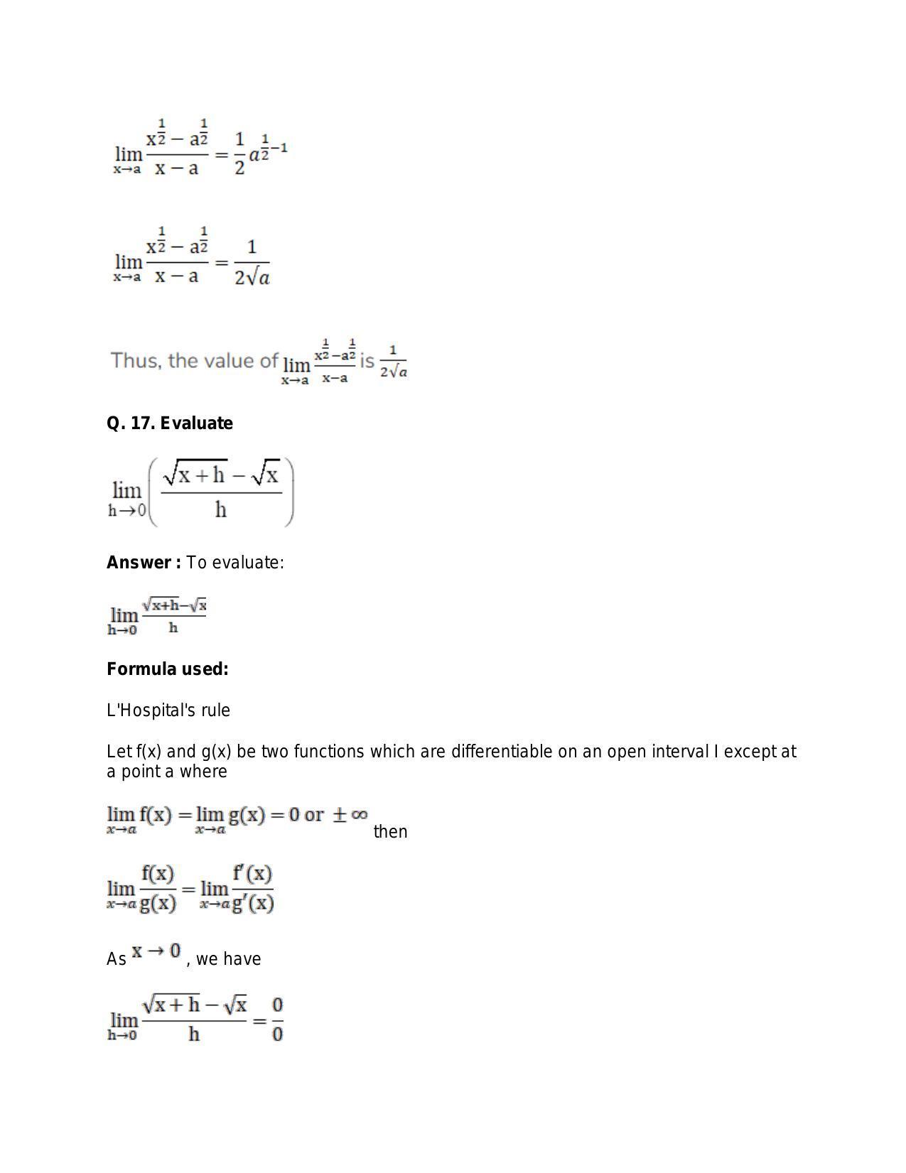 Chapter 27: Limits: RS Aggarwal Class 11 Solutions  - Page 15