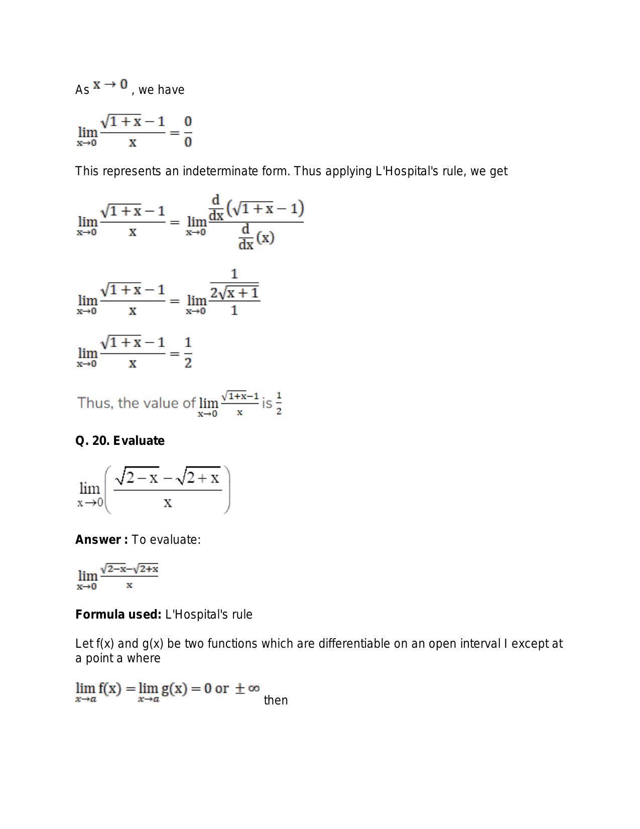 Chapter 27: Limits: RS Aggarwal Class 11 Solutions  - Page 18