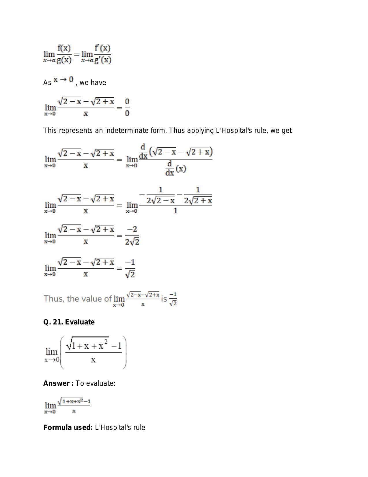 Chapter 27: Limits: RS Aggarwal Class 11 Solutions  - Page 19