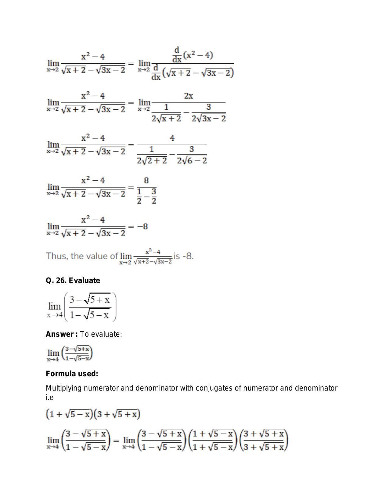 Chapter 27: Limits: RS Aggarwal Class 11 Solutions  - Page 24