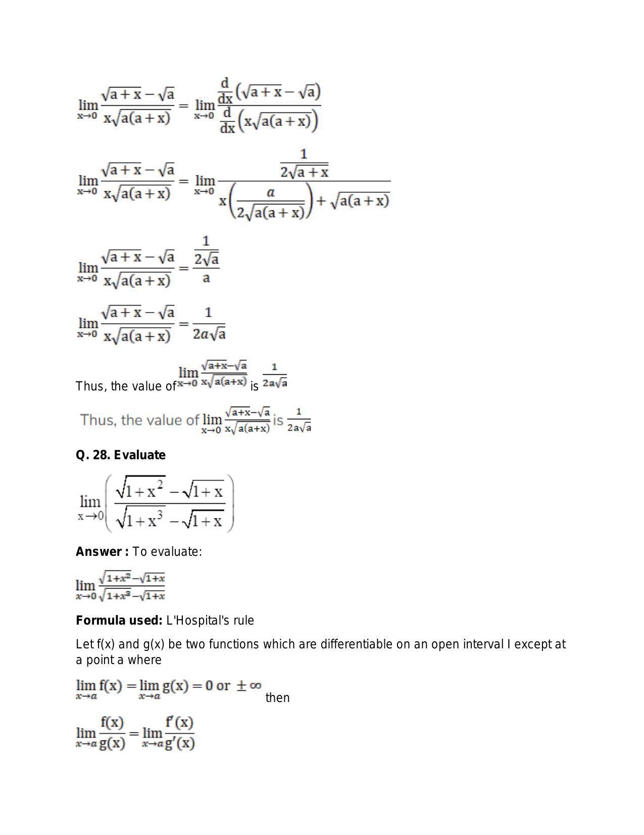 Chapter 27: Limits: RS Aggarwal Class 11 Solutions  - Page 26