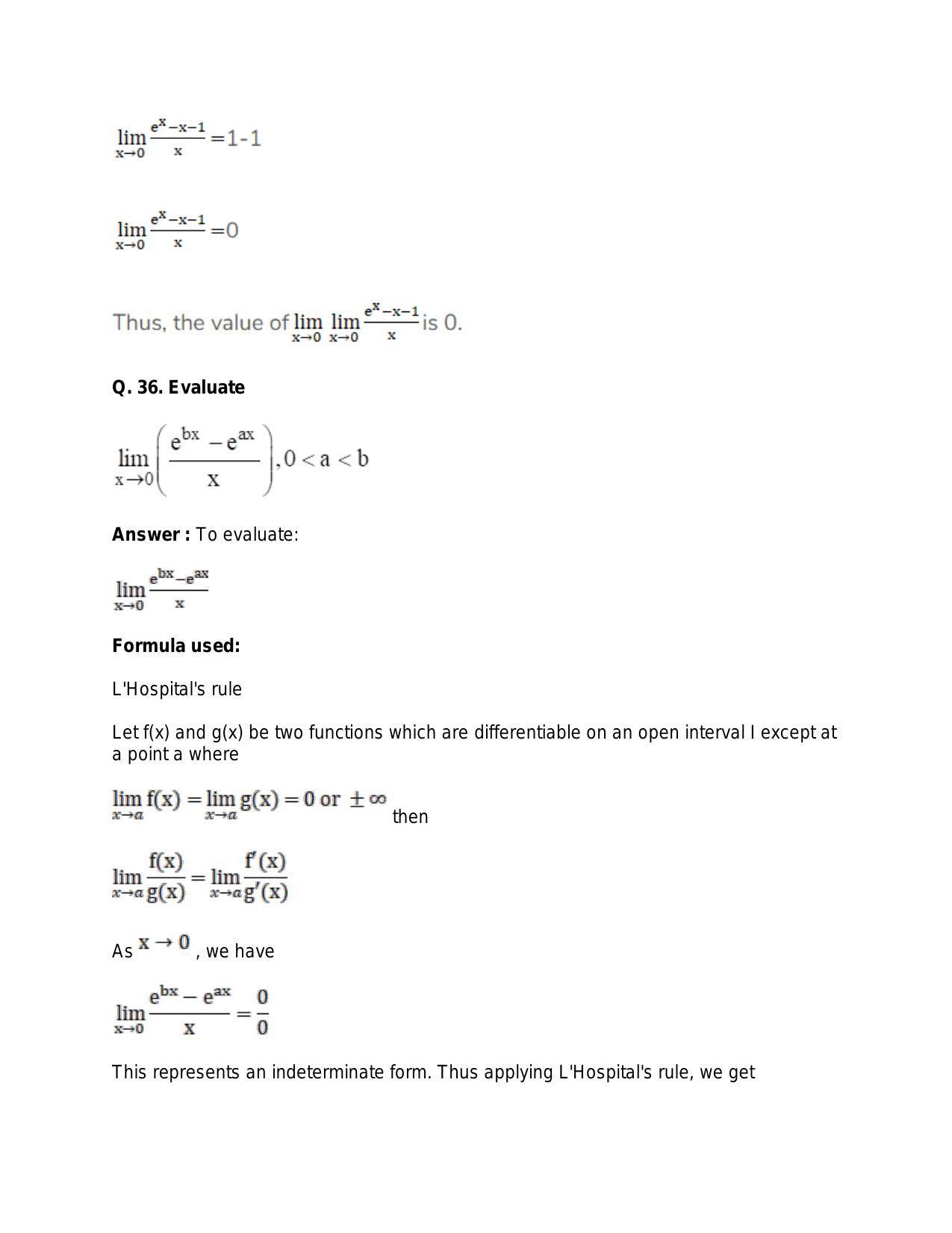 Chapter 27: Limits: RS Aggarwal Class 11 Solutions  - Page 35