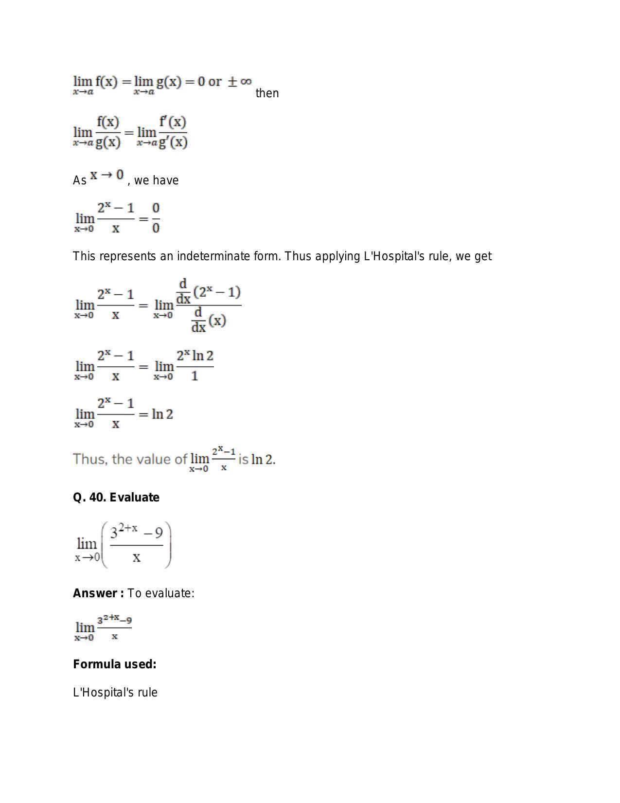 Chapter 27: Limits: RS Aggarwal Class 11 Solutions  - Page 39