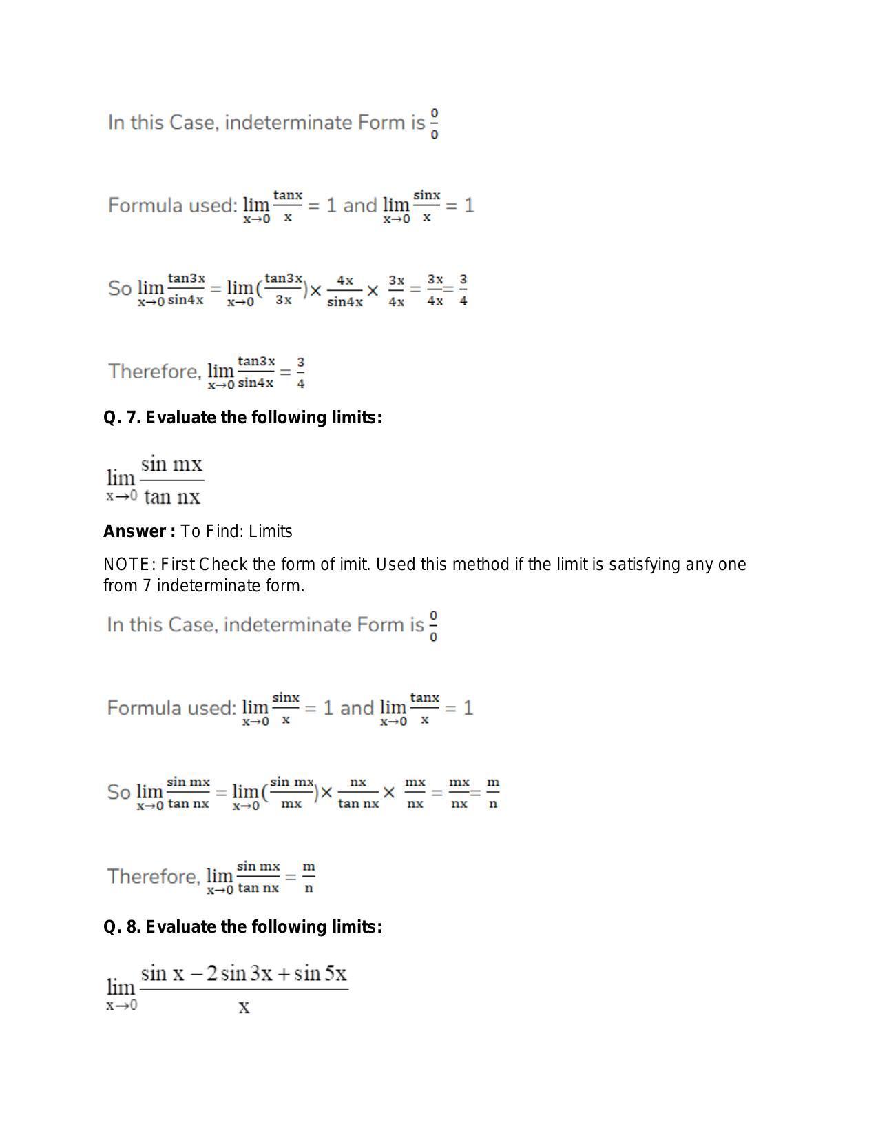 Chapter 27: Limits: RS Aggarwal Class 11 Solutions  - Page 44