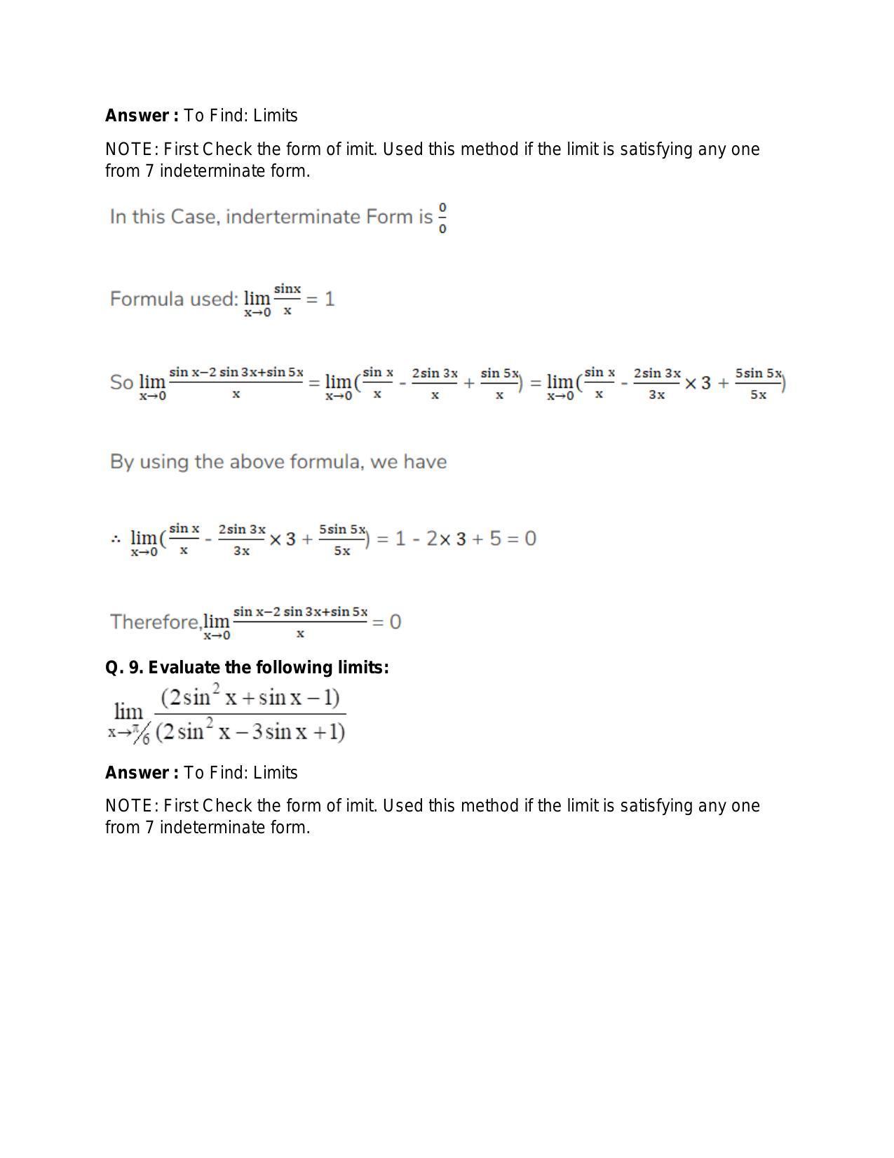 Chapter 27: Limits: RS Aggarwal Class 11 Solutions  - Page 45